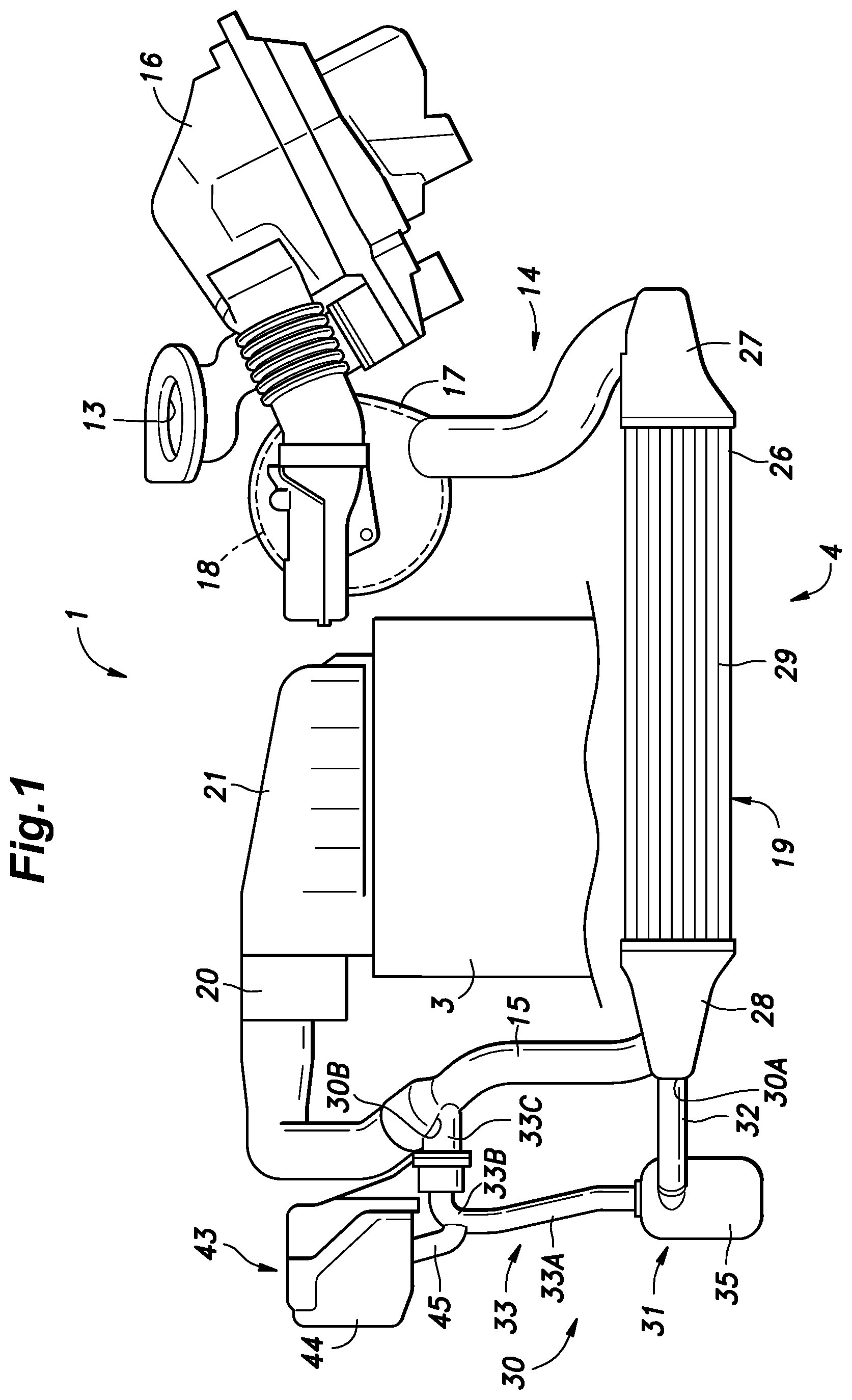 Patent US11773766 — Intake device of internal combustion engine — Figure 1