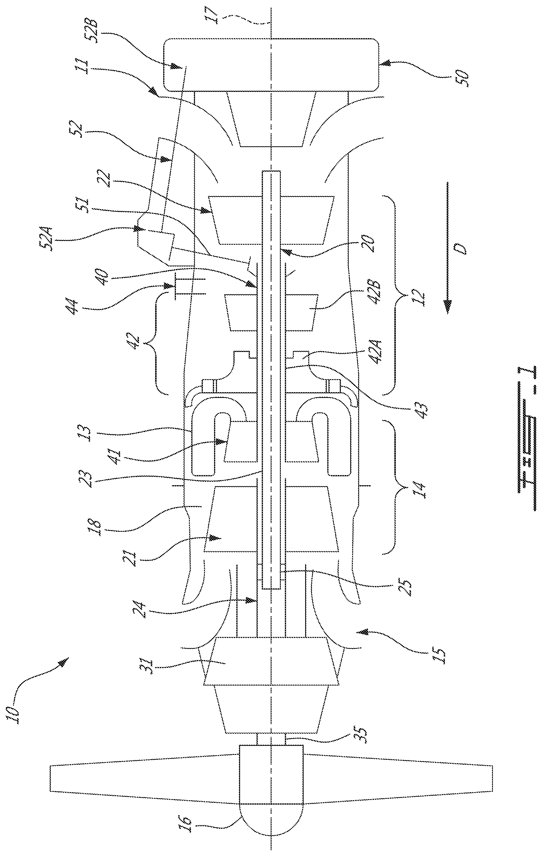 Patent US11773785 — Reverse-flow gas turbine engine — Figure 1