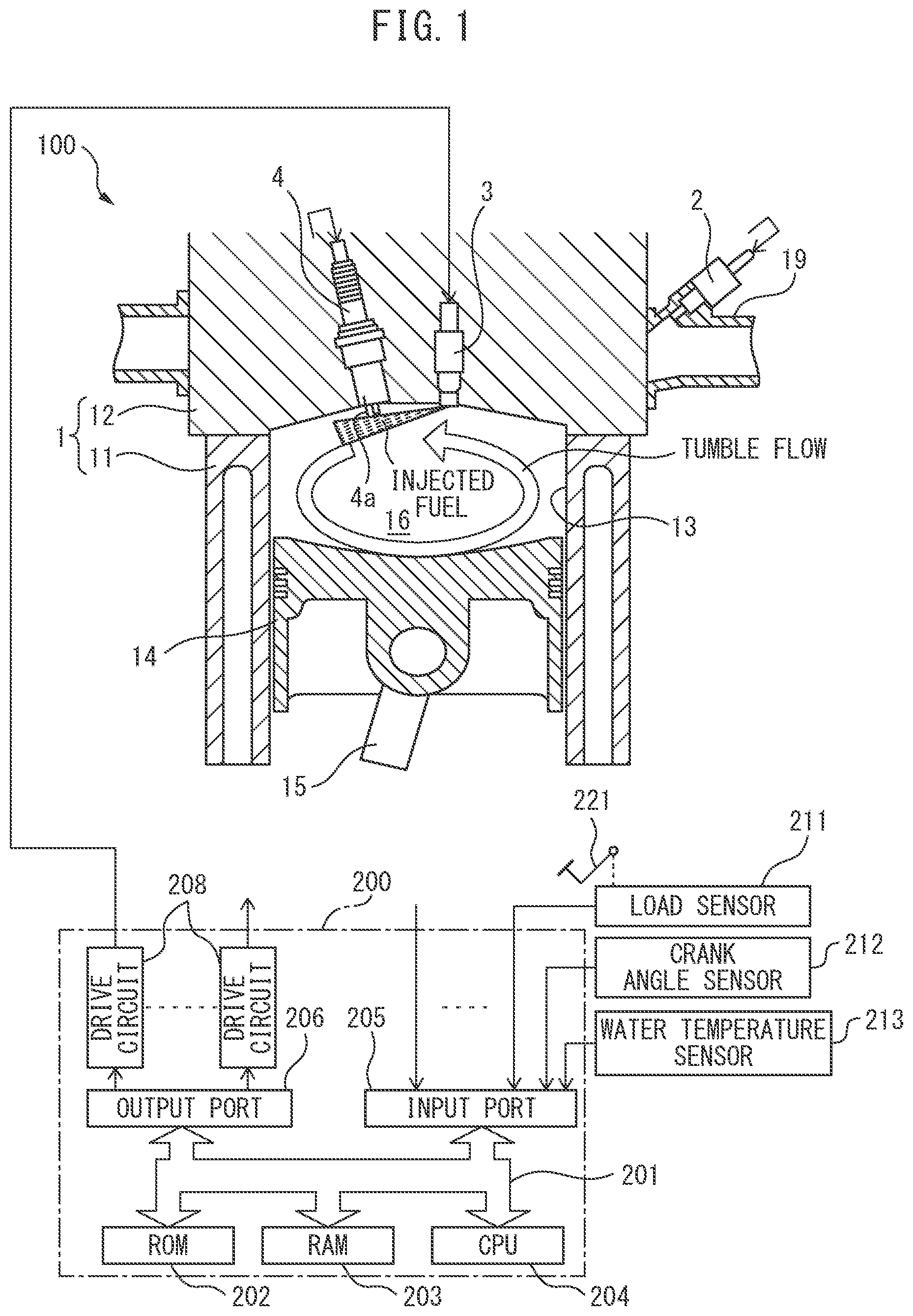 Patent US11773802 — Internal combustion engine — Figure 1