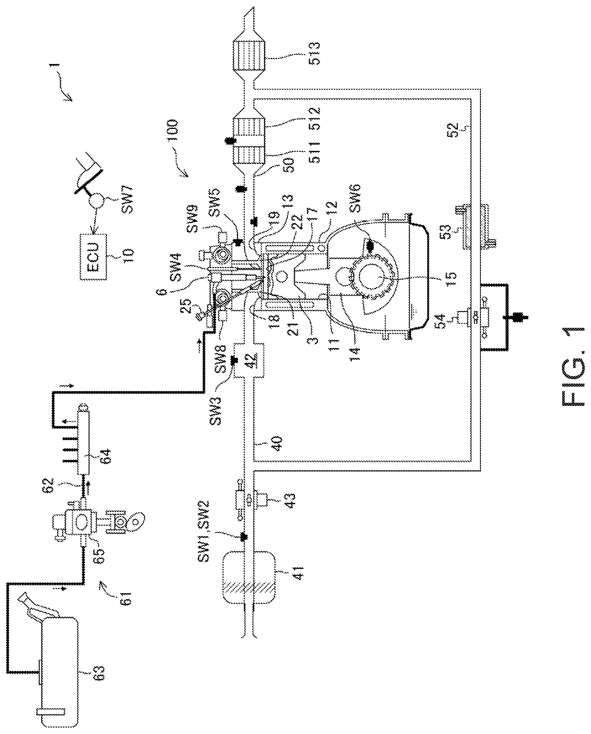 Patent US11773804 — Engine controlling method and engine system — Figure 1