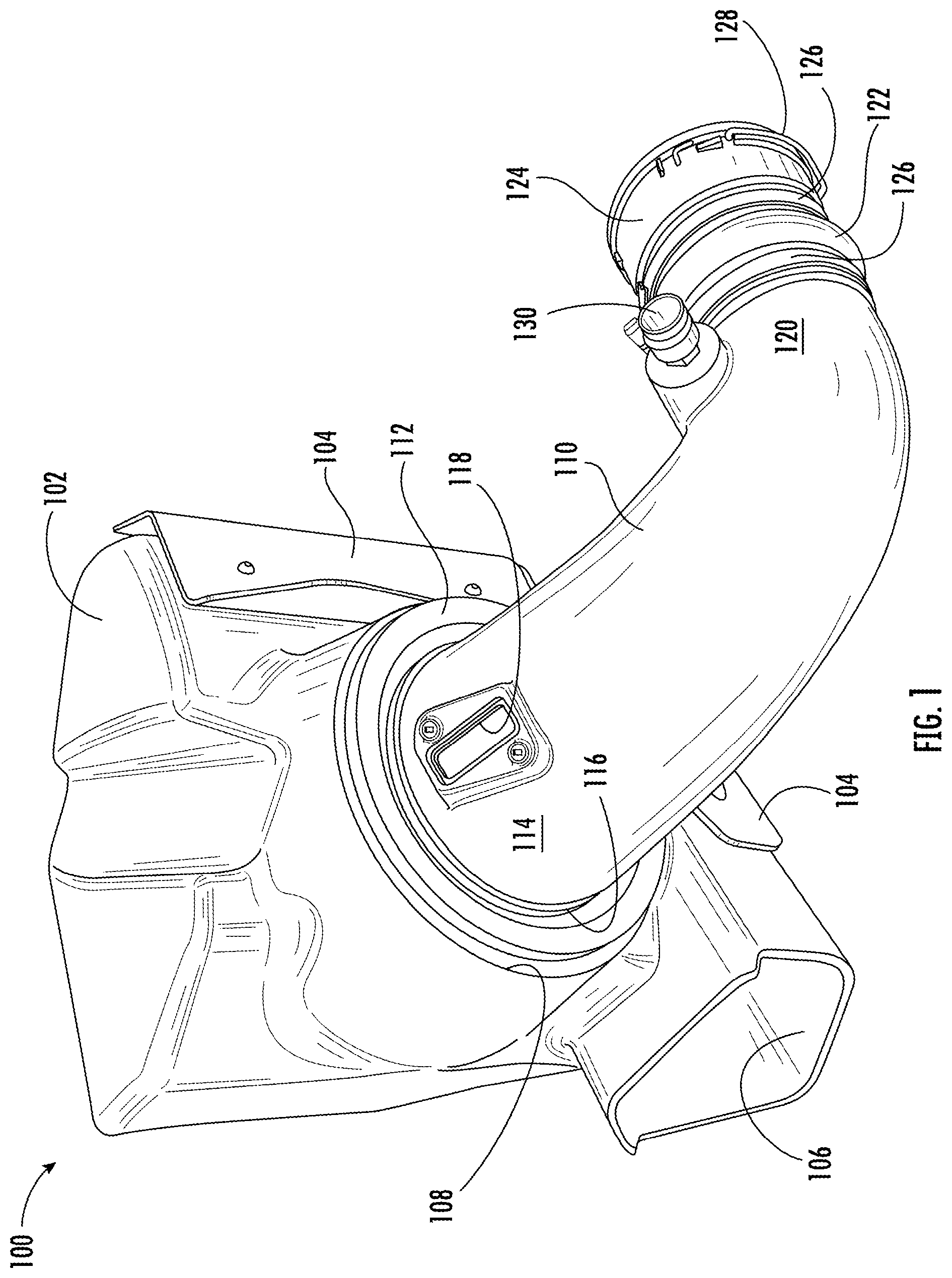 Patent US11773813 — Multi-lipped gasket for an air intake assembly — Figure 1