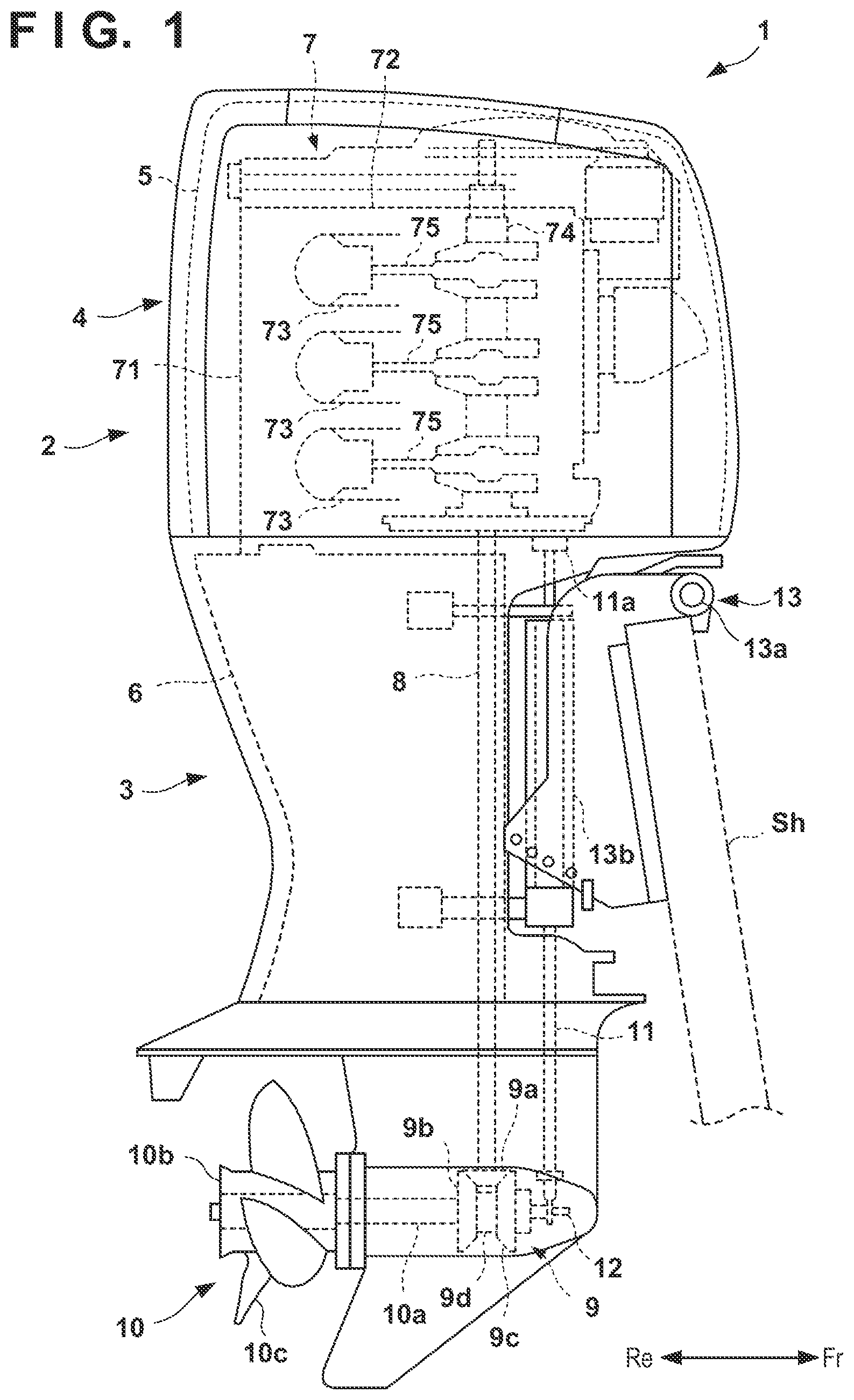 Patent US11773814 — Air intake passage structure — Figure 1