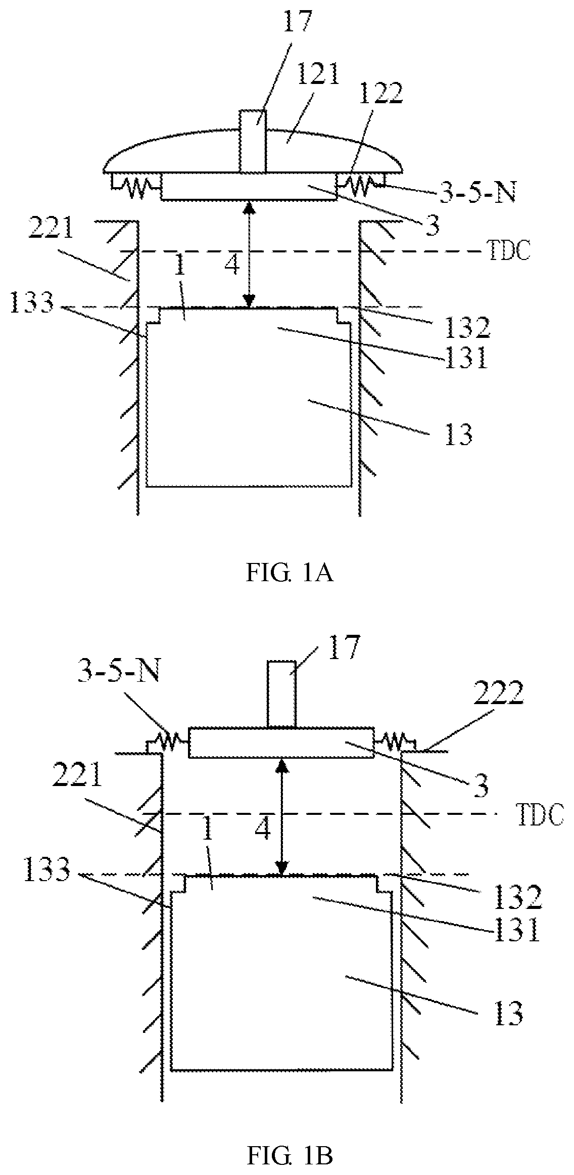 Patent US11773816 — Piston discharge structure for plasma cloud excitation engine — Figure 1
