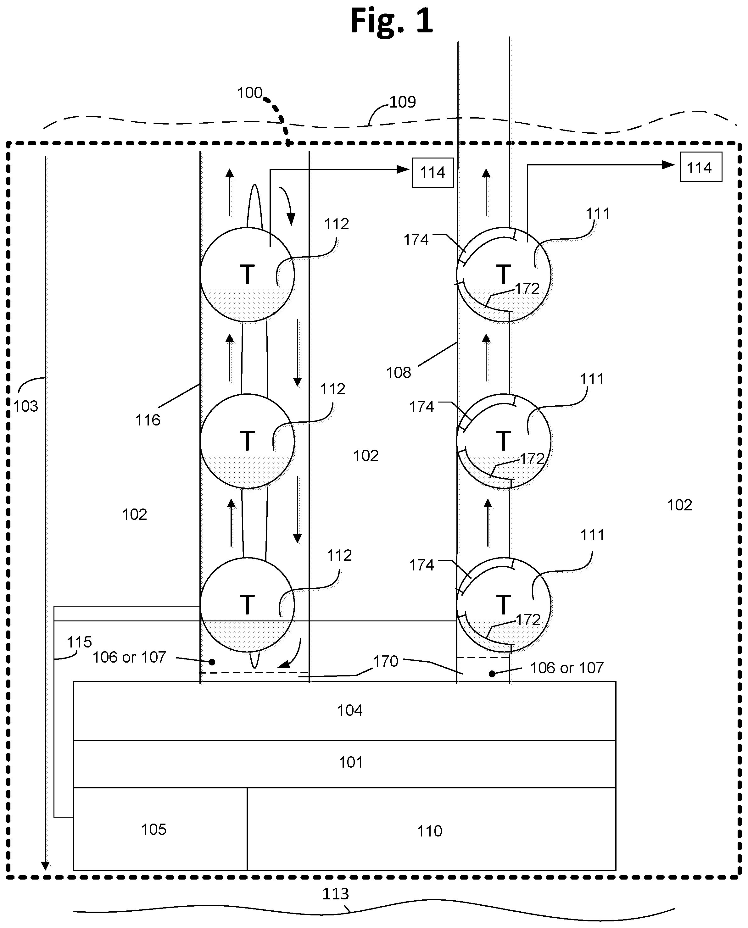 Patent US11773818 Figure 1 – Buoyant power system method and apparatus