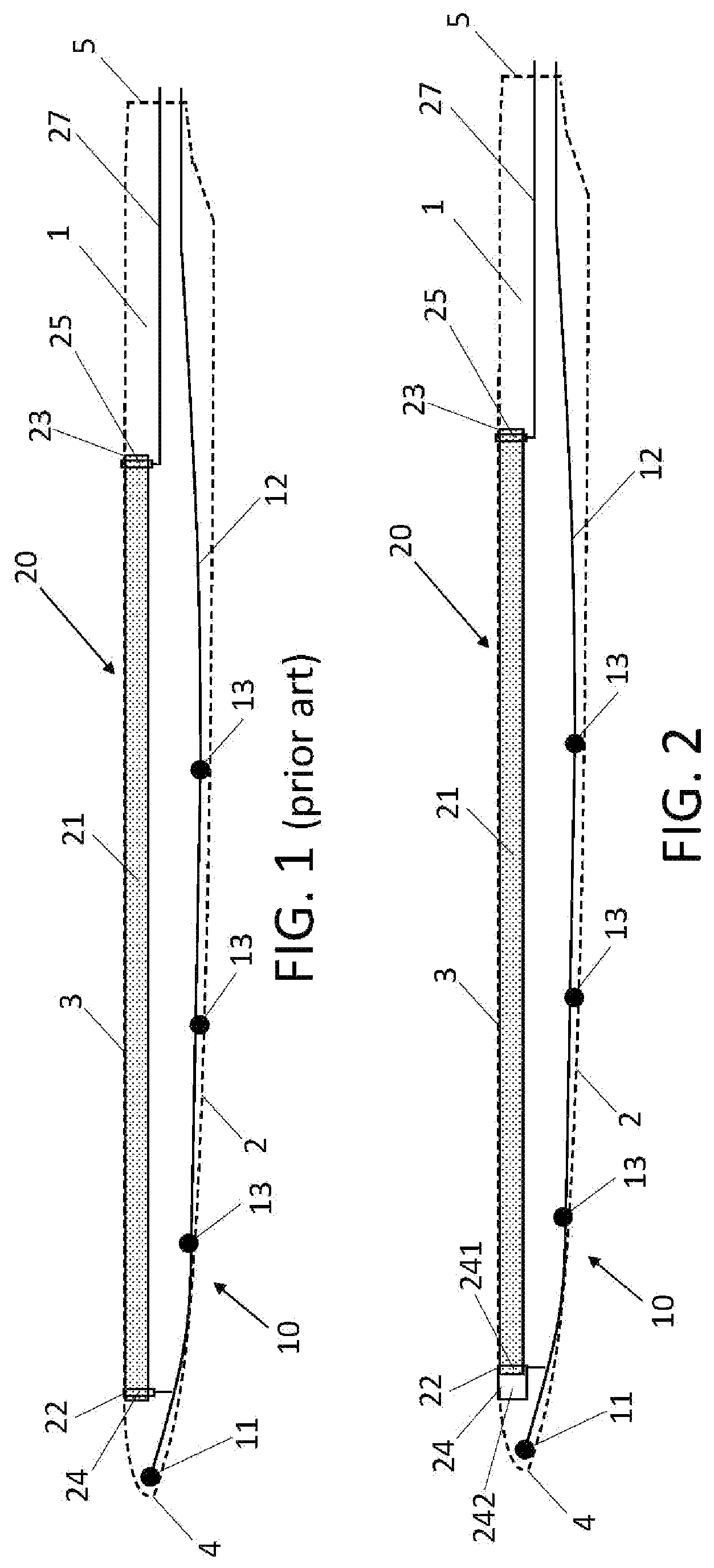 Patent US11773828 — Wind turbine blade having an ice formation system and a lightning protection system — Figure 1