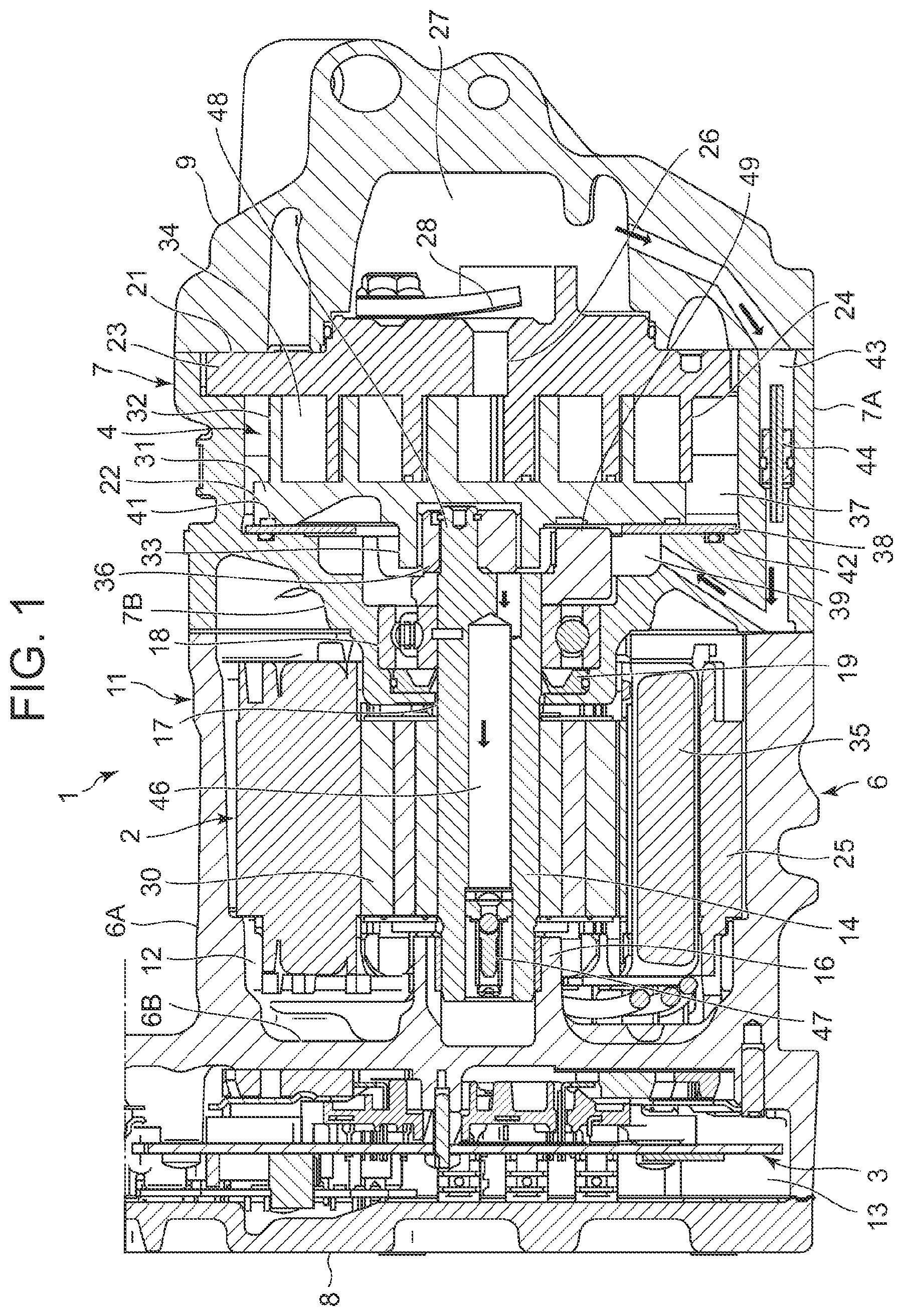 Patent US11773852 — Scroll compressor — Figure 1