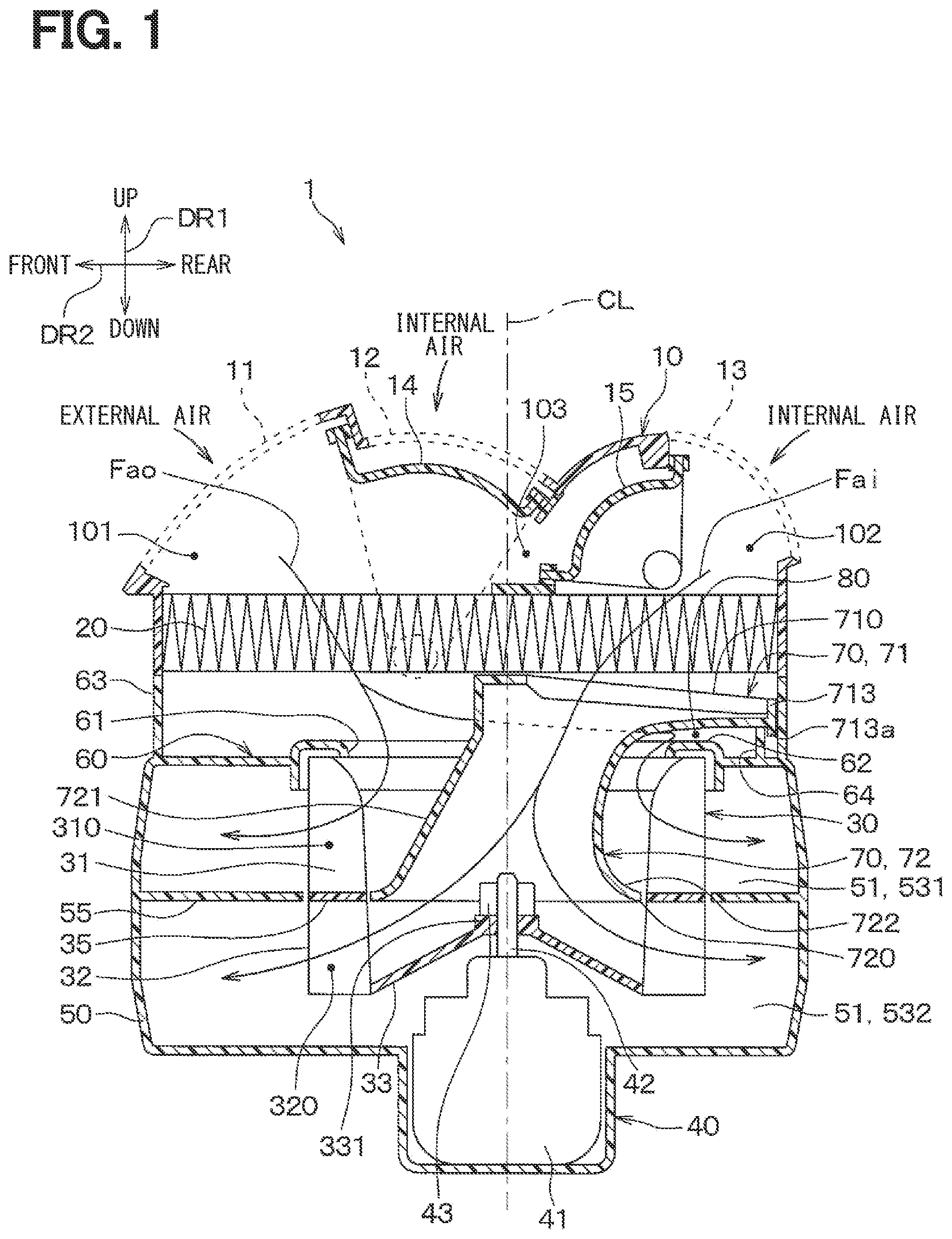 Patent US11773868 — Blower — Figure 1