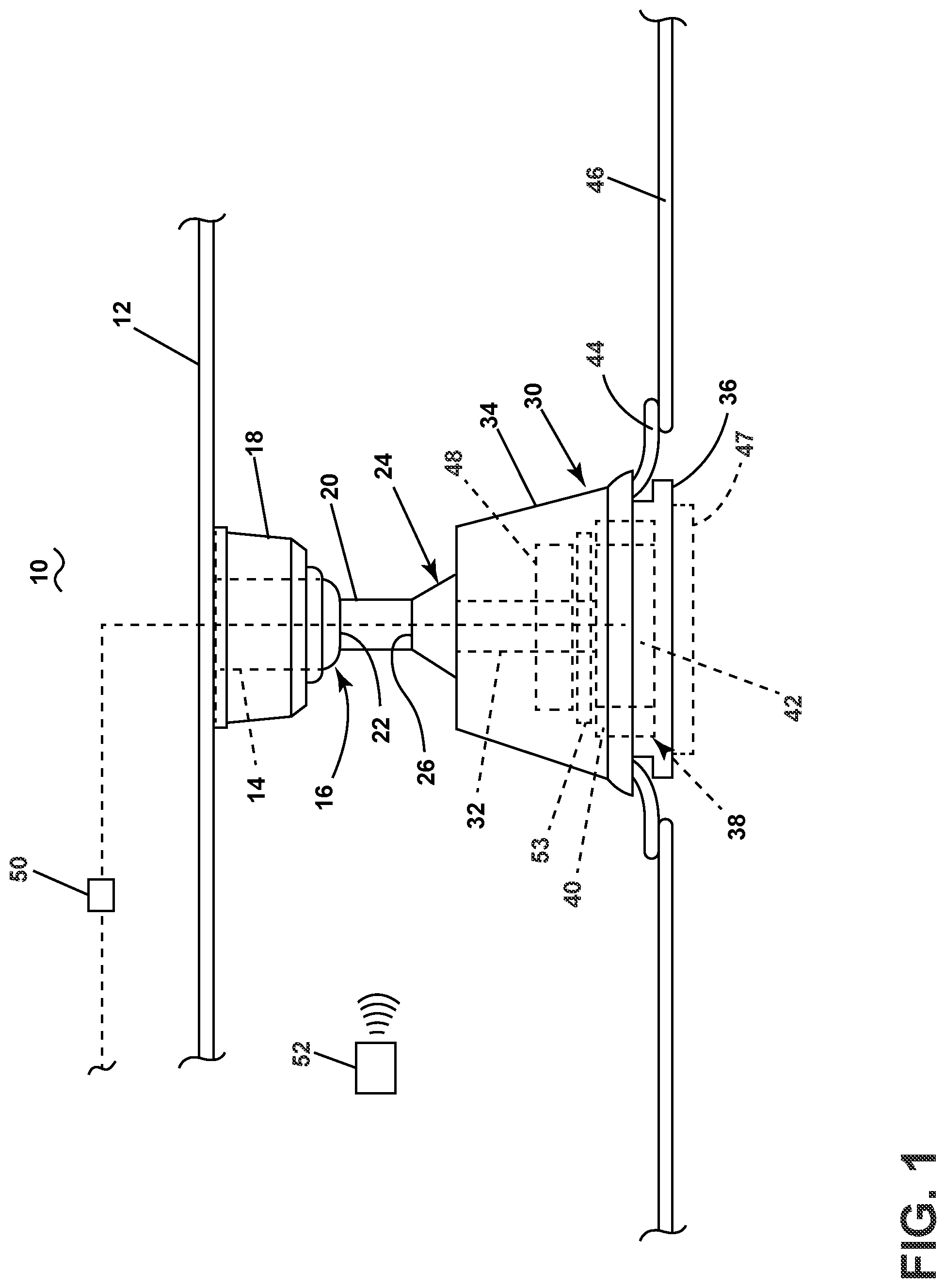 Patent US11773875 Figure 1 – Ceiling fan with mounting plate