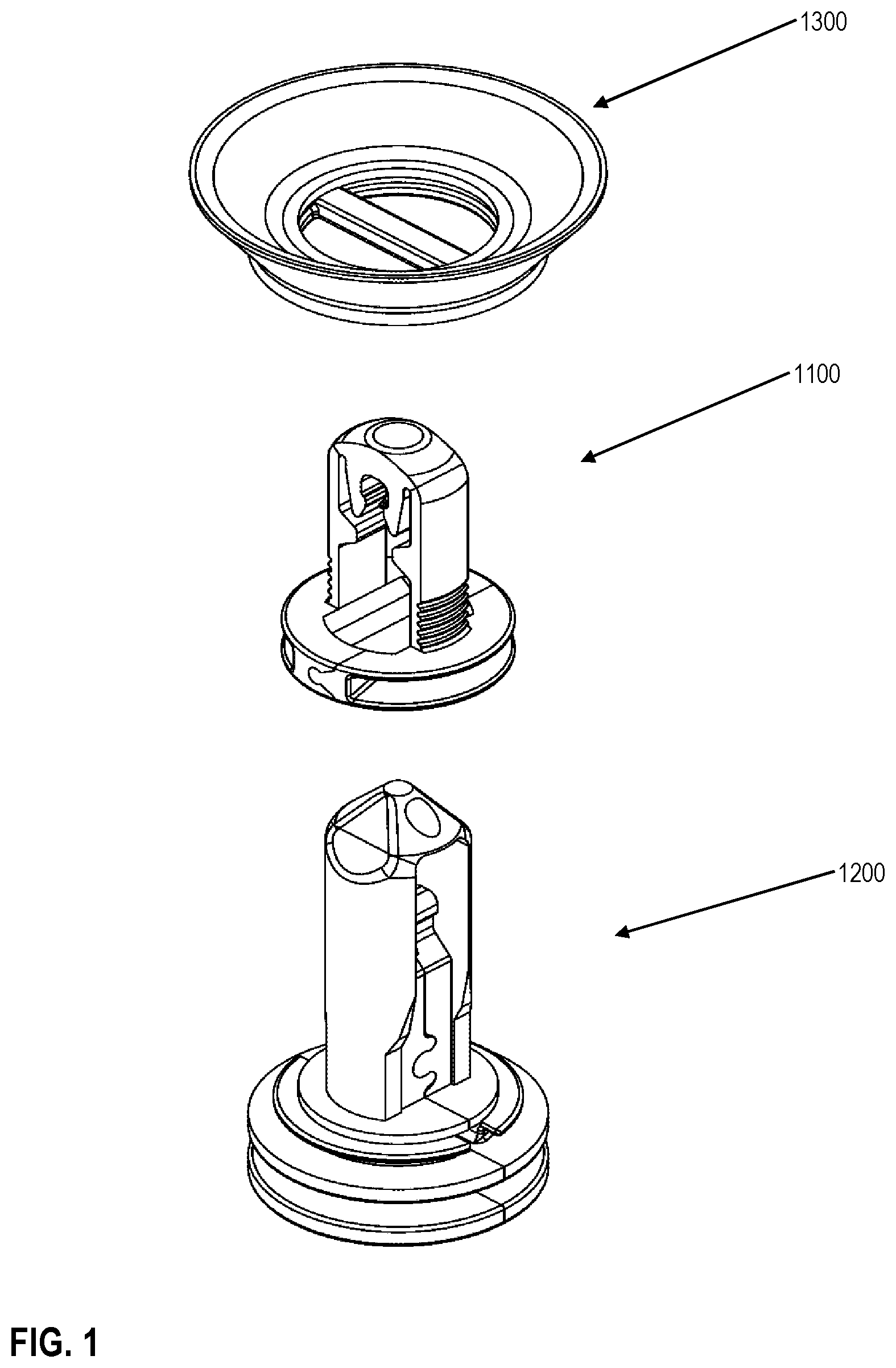 Patent US11773887 — Fastener clip assembly with expandable cap — Figure 1