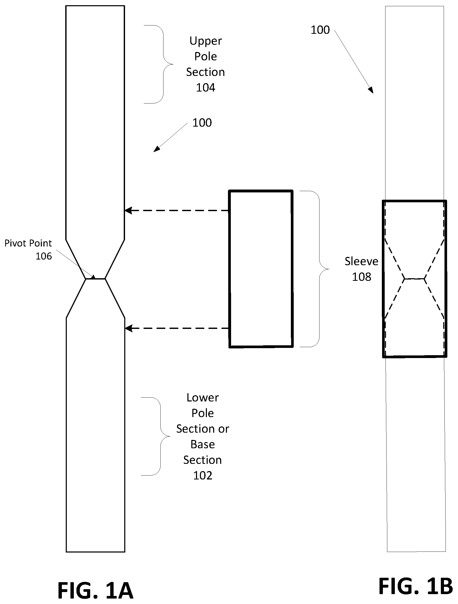 Patent US11773898 — Articulated utility pole — Figure 1