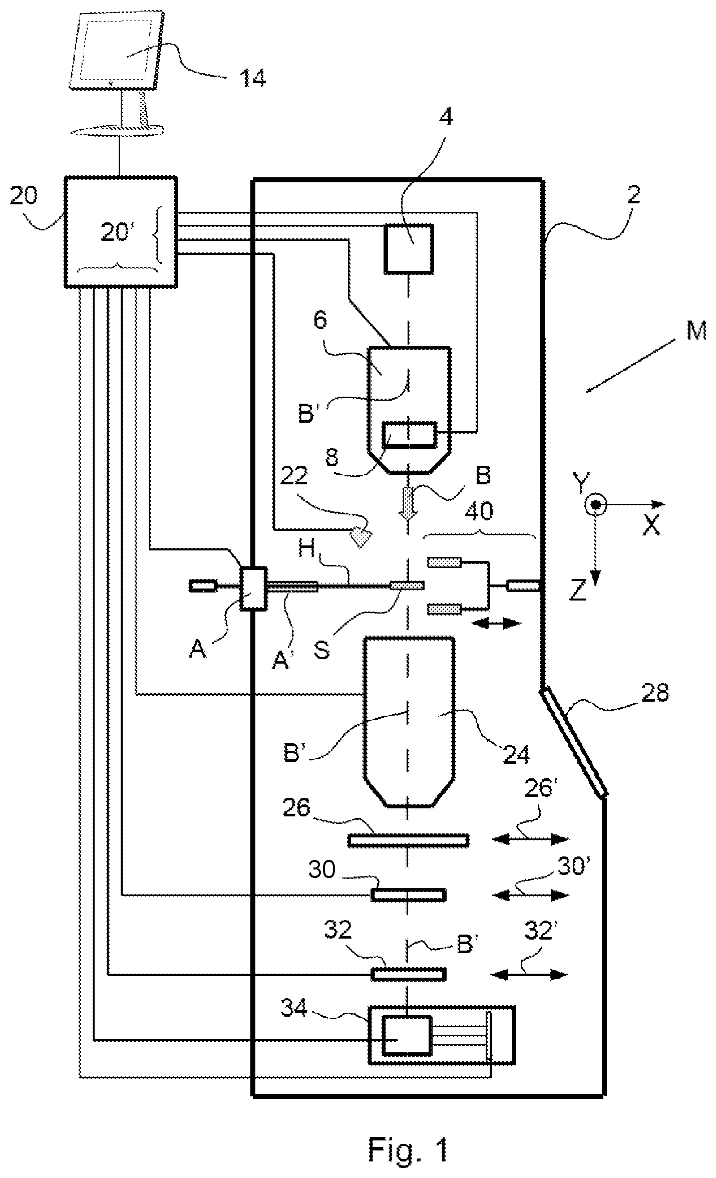 Patent US11773905 — Axial alignment assembly, and charged particle microscope comprising such an alignment assembly — Figure 1