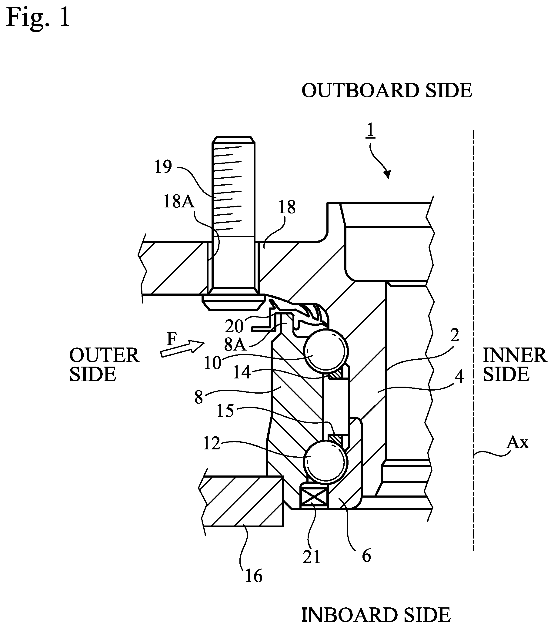 Patent US11773906 — Sealing device and sealing structure — Figure 1