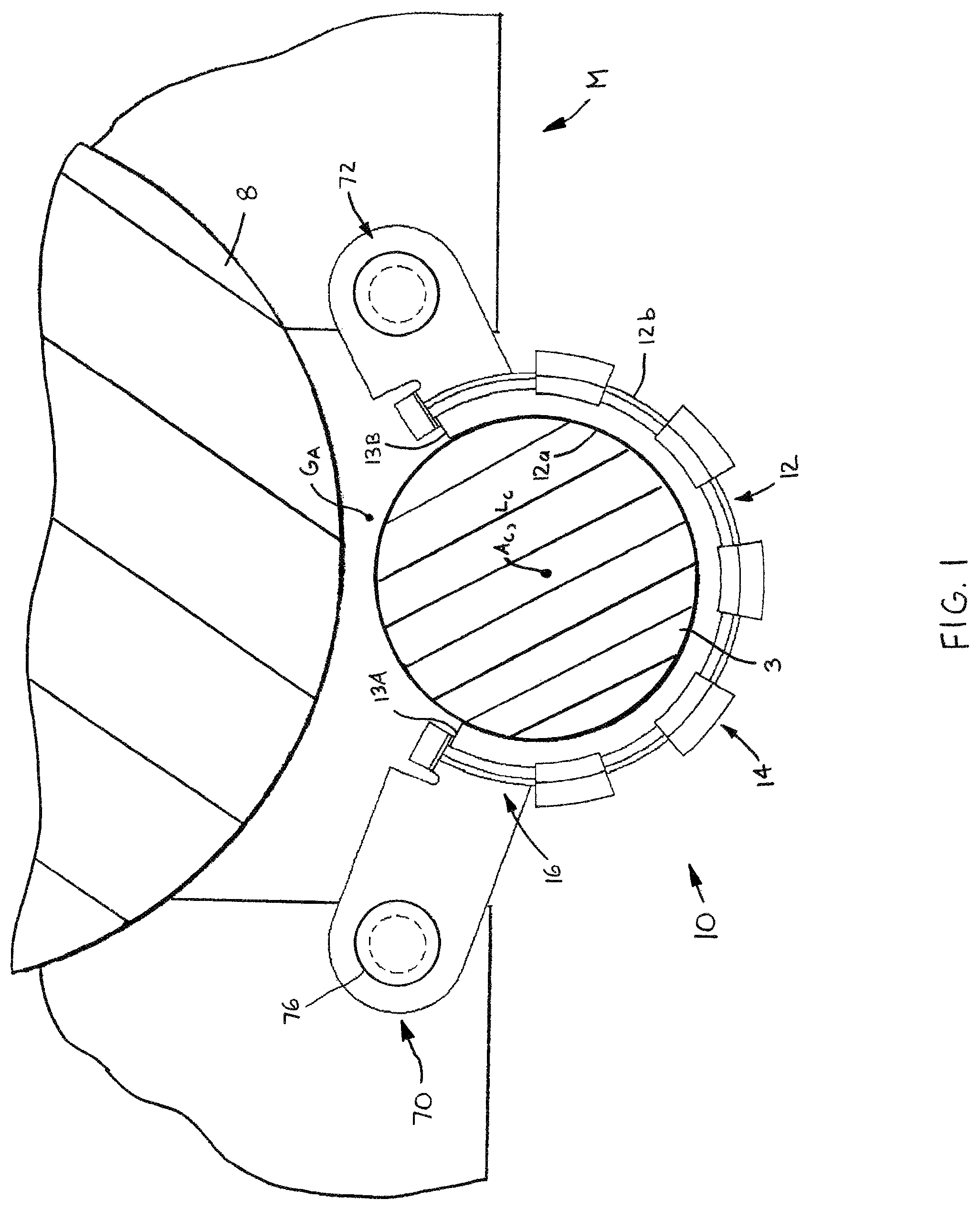 Patent US11773908 — Arcuate electrically conductive assembly for bearings — Figure 1