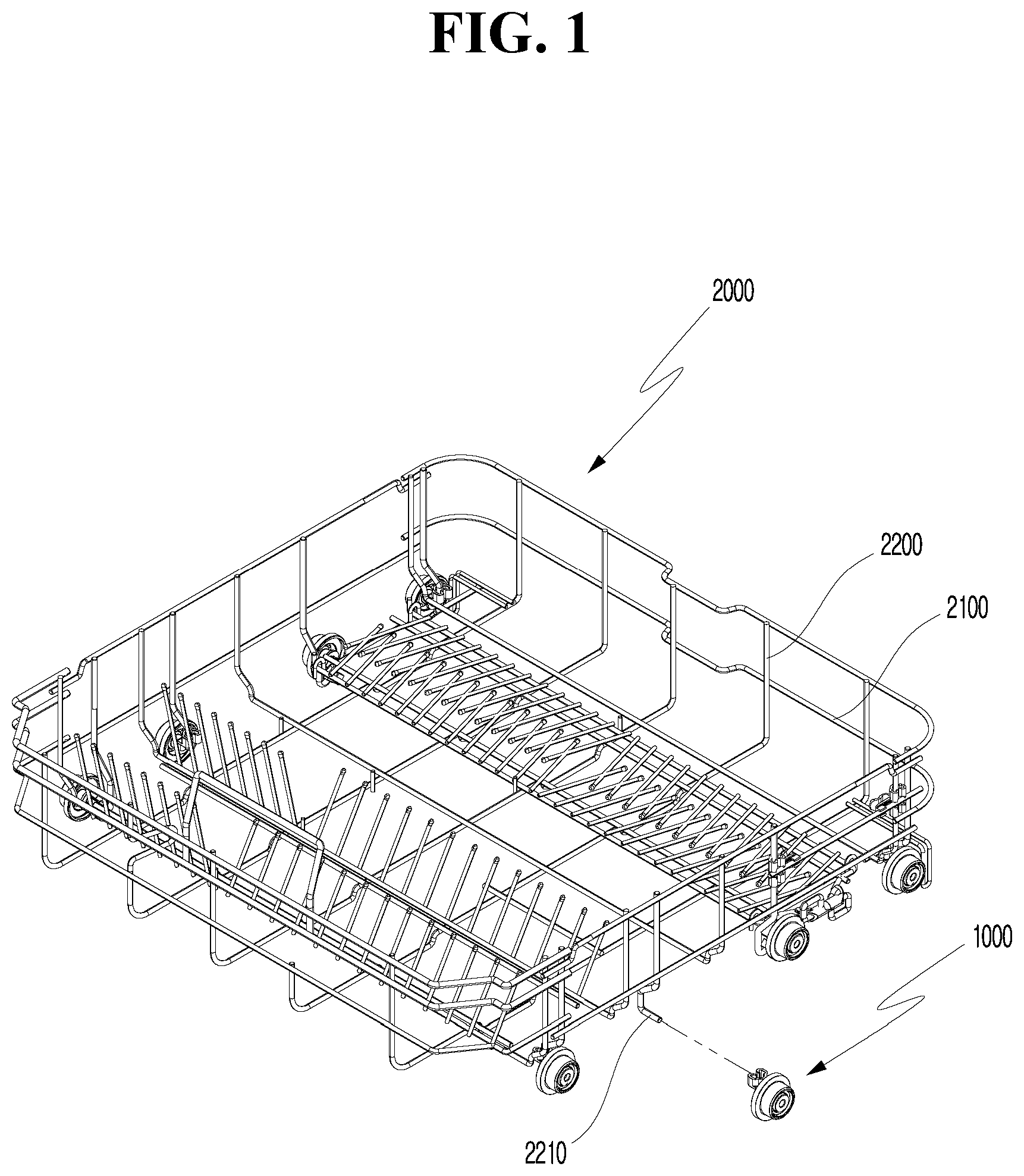 Patent US11773910 — Ball bearing roller assembly — Figure 1
