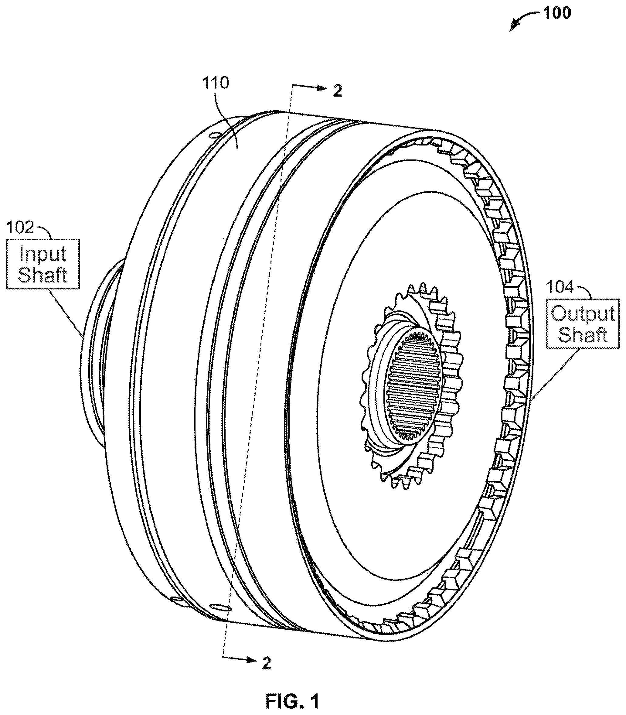 Patent US11773922 — Clutch assemblies with balance cavities formed by disc springs — Figure 1