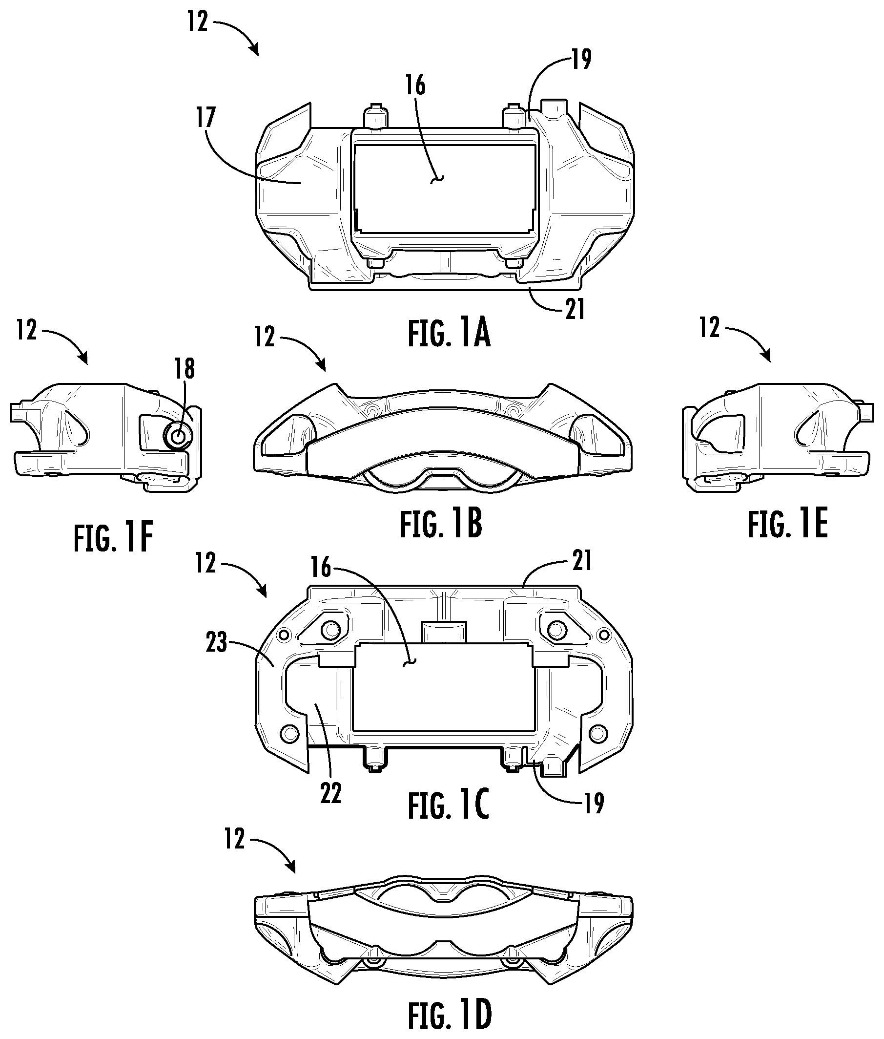 Patent US11773930 — Caliper specific decorative brake caliper cover set — Figure 1