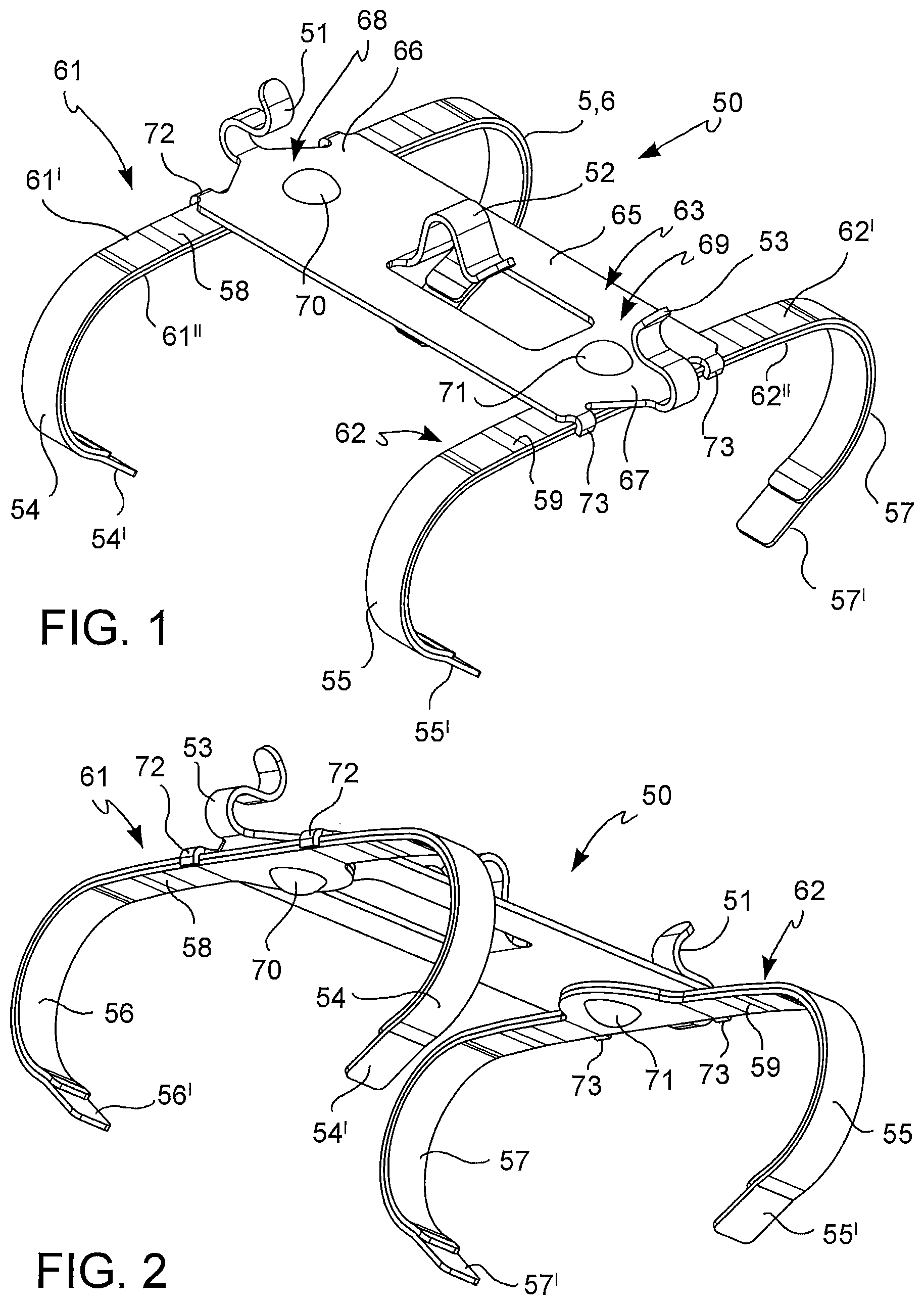 Patent US11773932 — Pad return spring for a disc brake caliper body — Figure 1