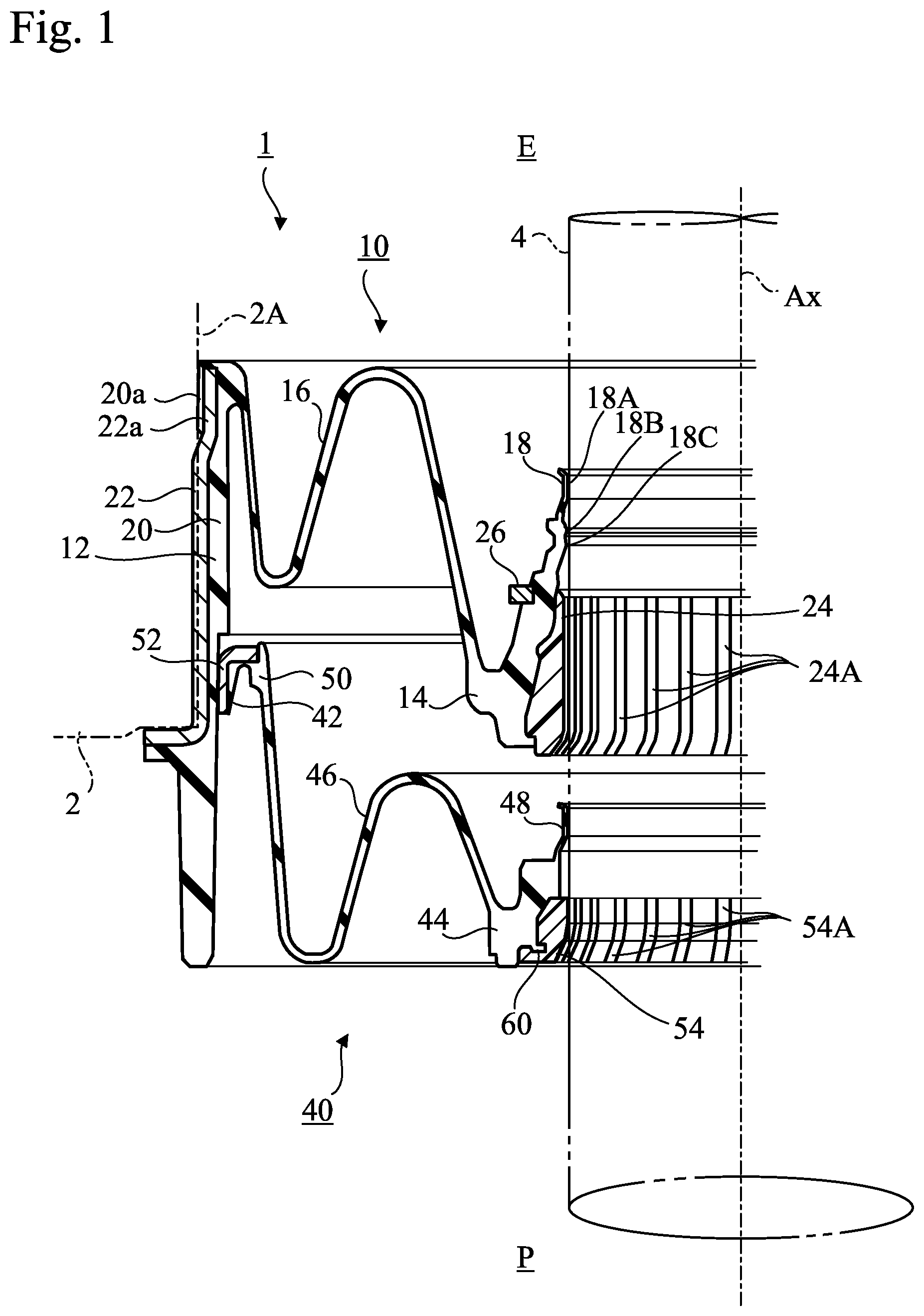 Patent US11773981 — Sealing device — Figure 1