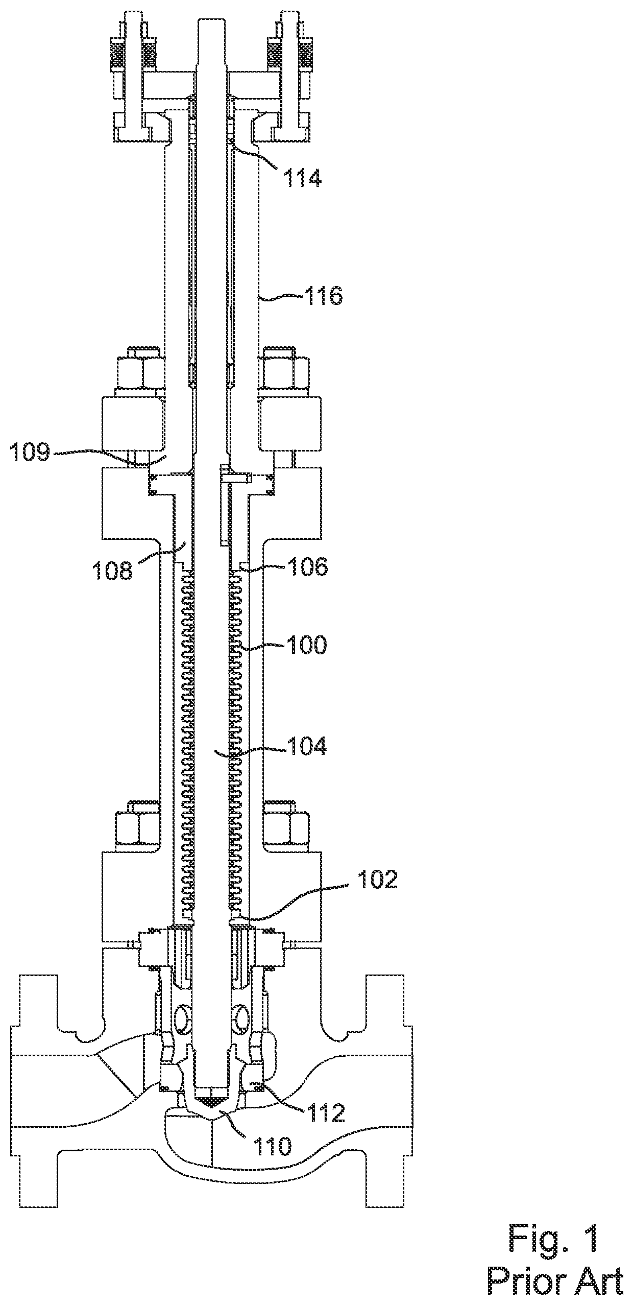 Patent US11774004 — Pressurized dual packing seal valve — Figure 1