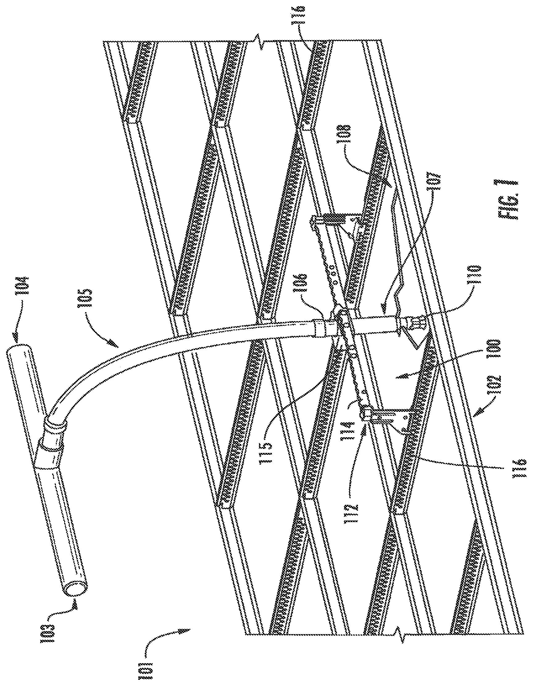 Patent US11774007 — Snap to grid bracket for a sprinkler support assembly — Figure 1