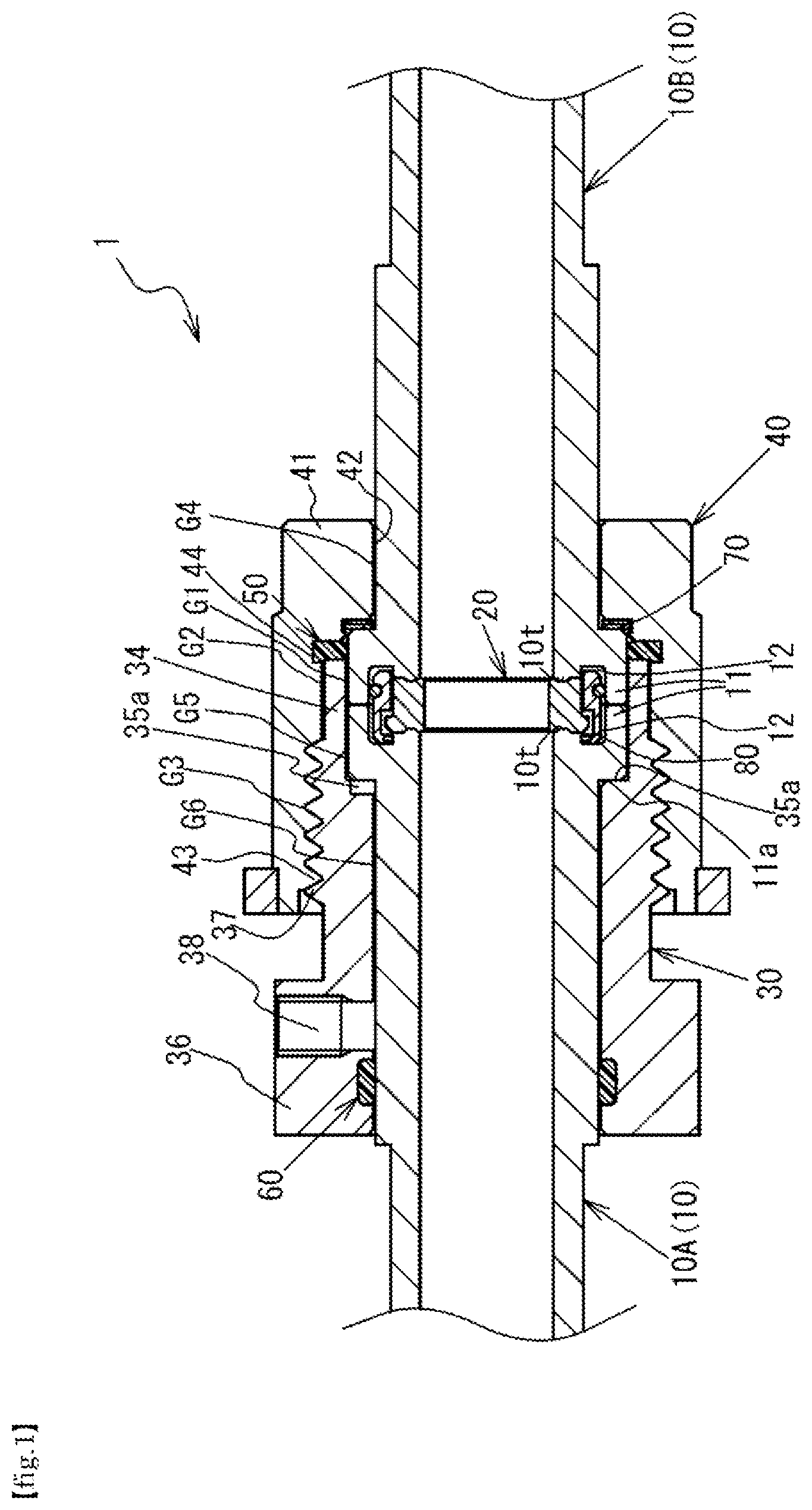 Patent US11774015 — Pipe joint — Figure 1