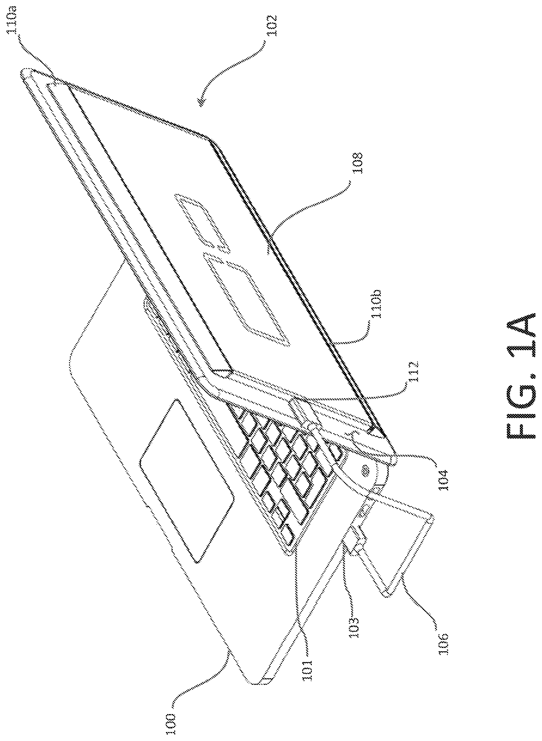 Patent US11774037 — Auxiliary display kickstand — Figure 1