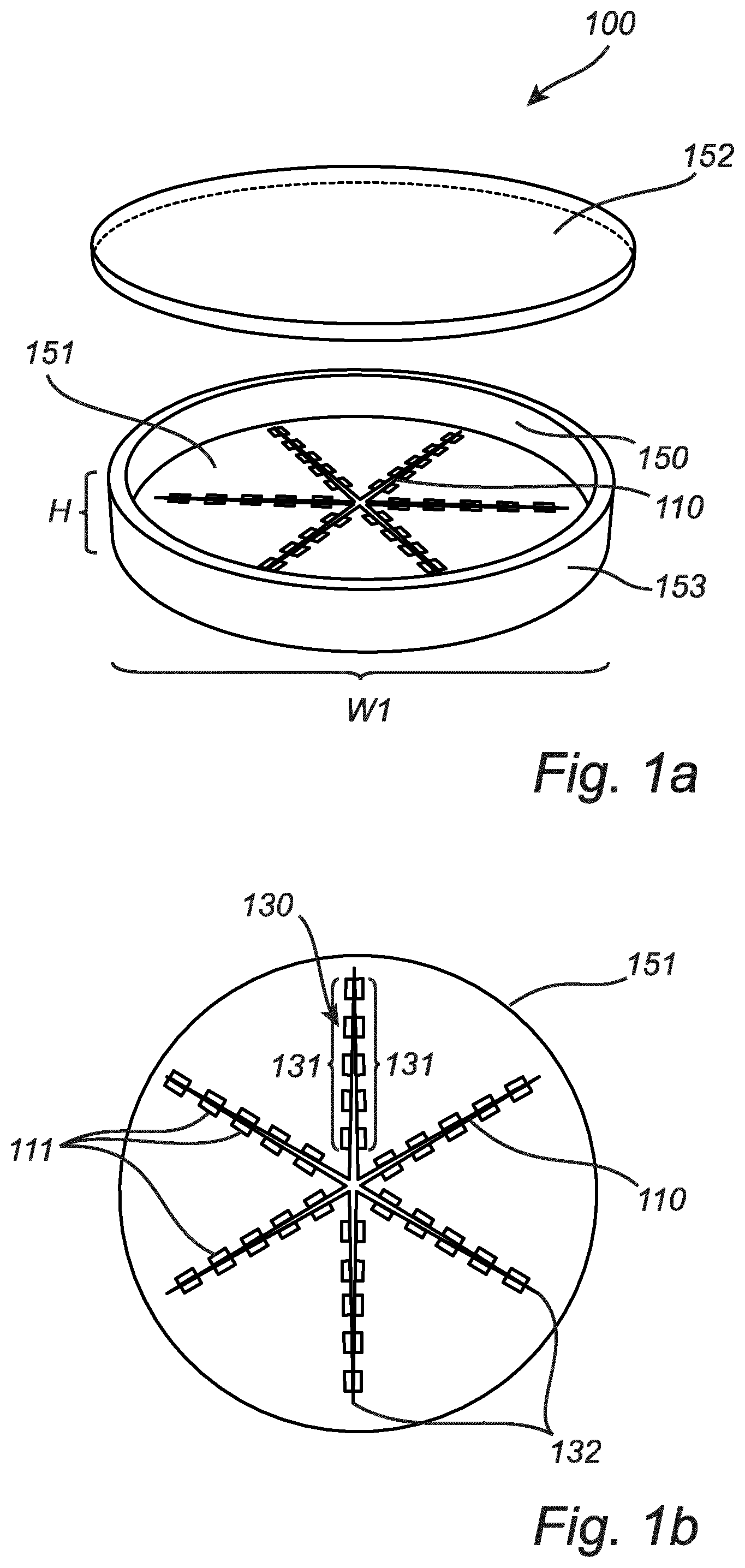 Patent US11774047 — LED strip configurtions for large area round luminaires providing homogeneous lighting — Figure 1