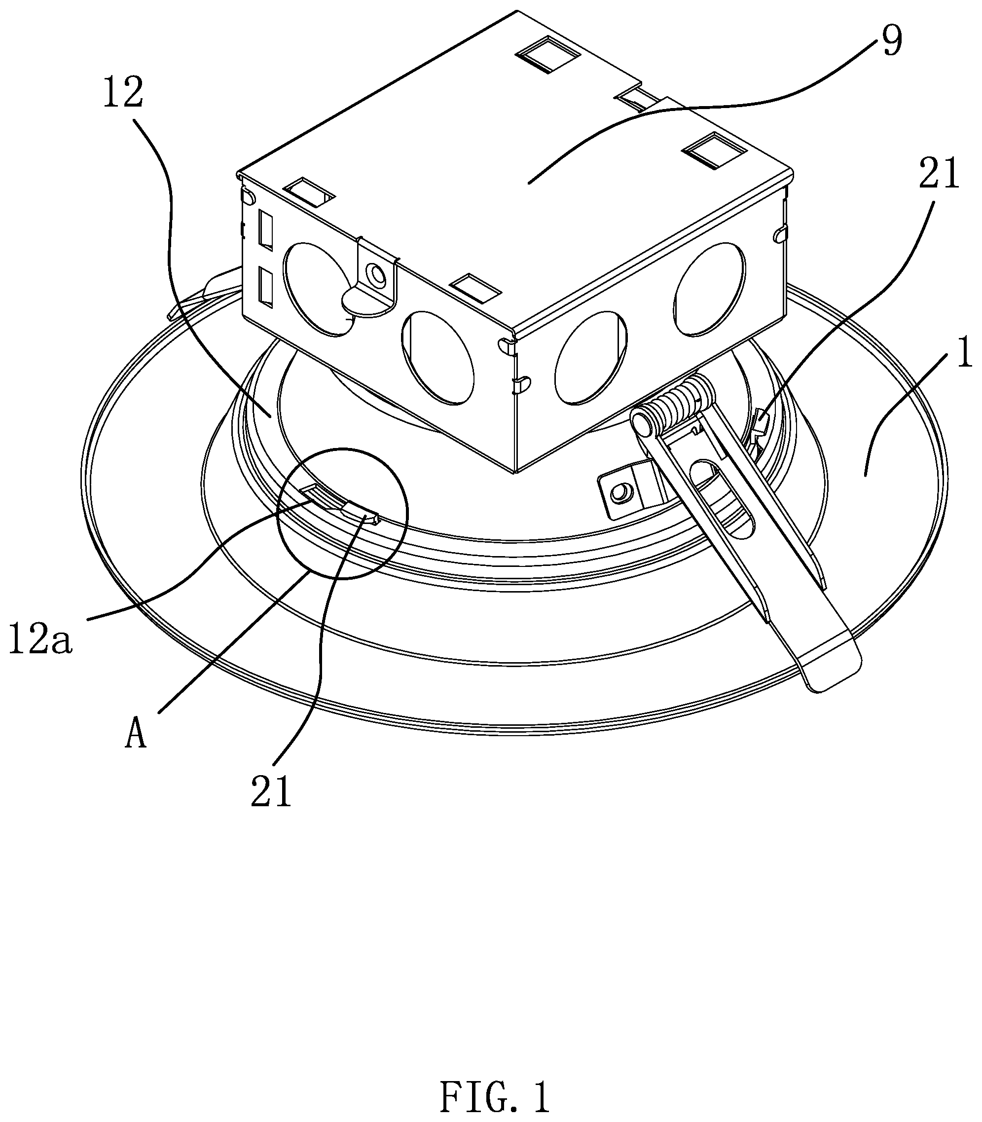 Patent US11774054 — Downlight — Figure 1
