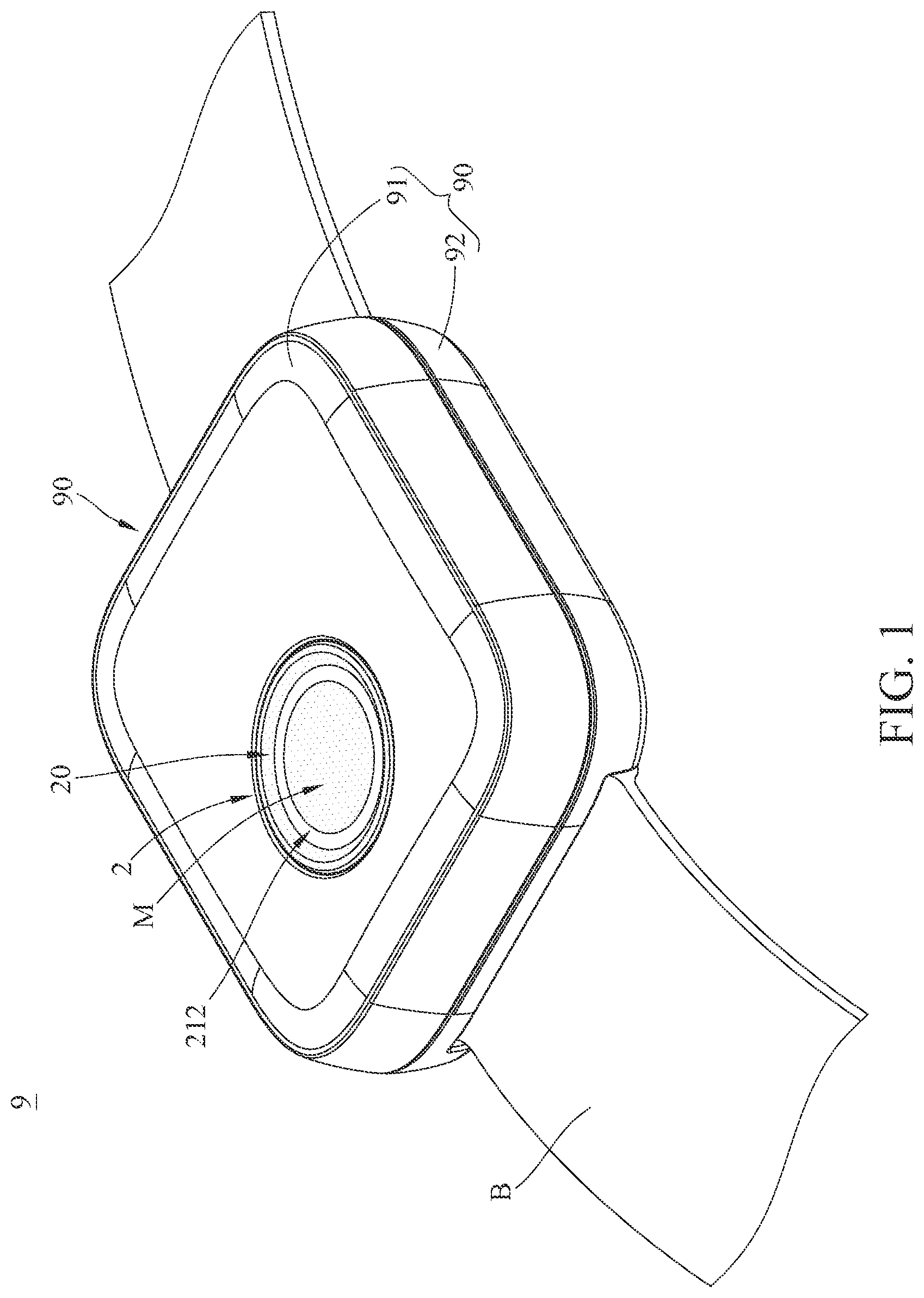 Patent US11774071 — Light-emitting module and button structure and electronic device including the same — Figure 1