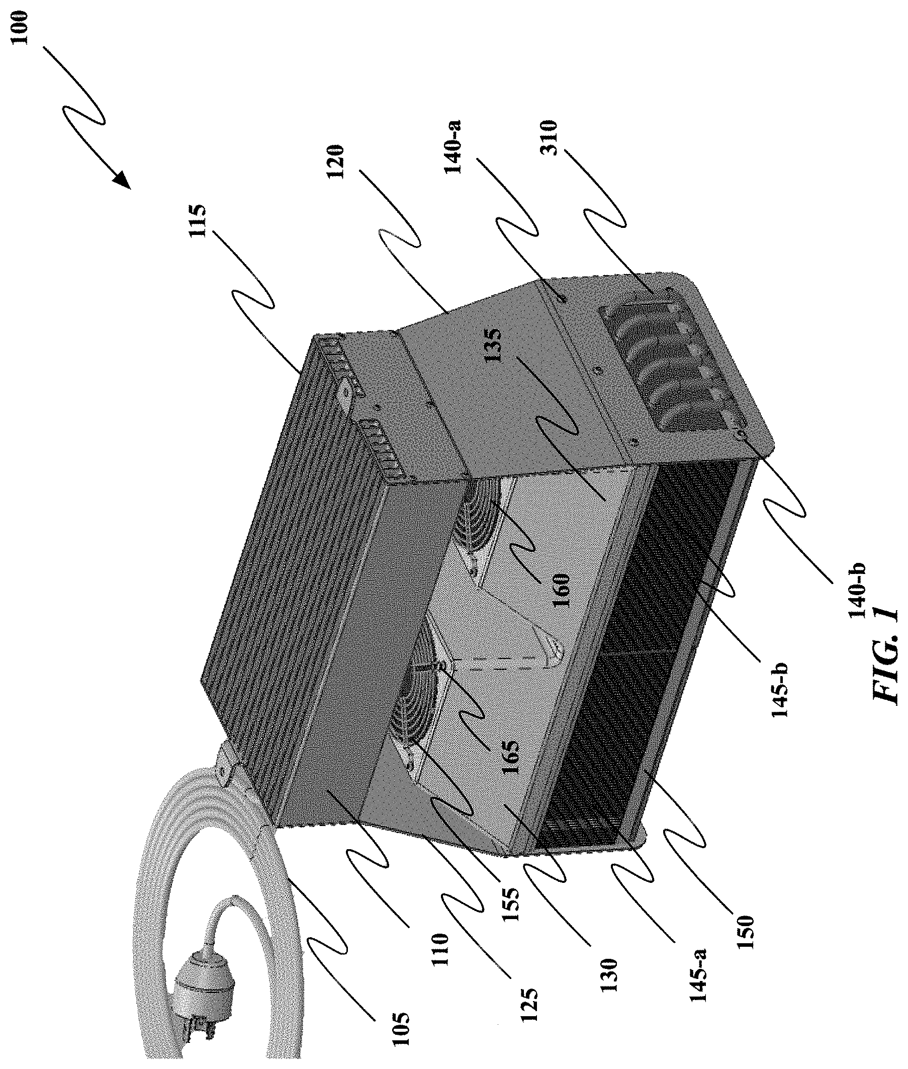 Patent US11774084 — LED luminaire thermal management system — Figure 1