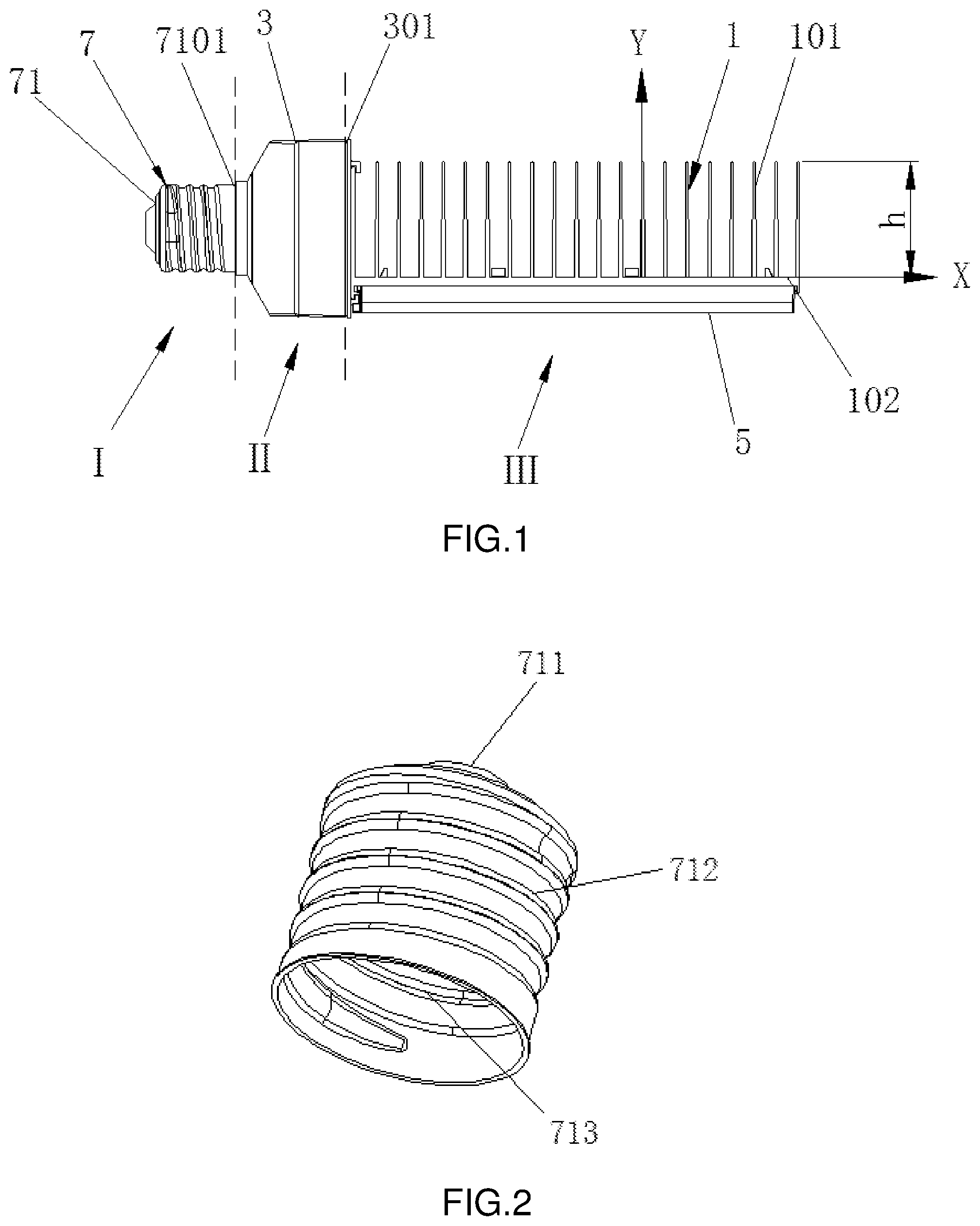 Patent US11774085 — LED lighting device — Figure 1