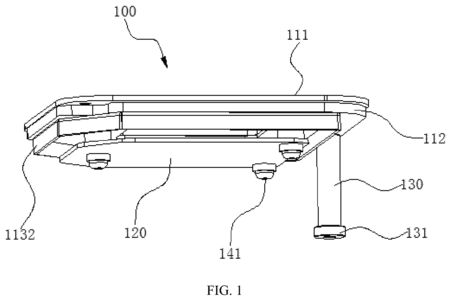 Patent US11774086 — Simple light-blocking and air-exhausting device, and stage light fixture including same — Figure 1