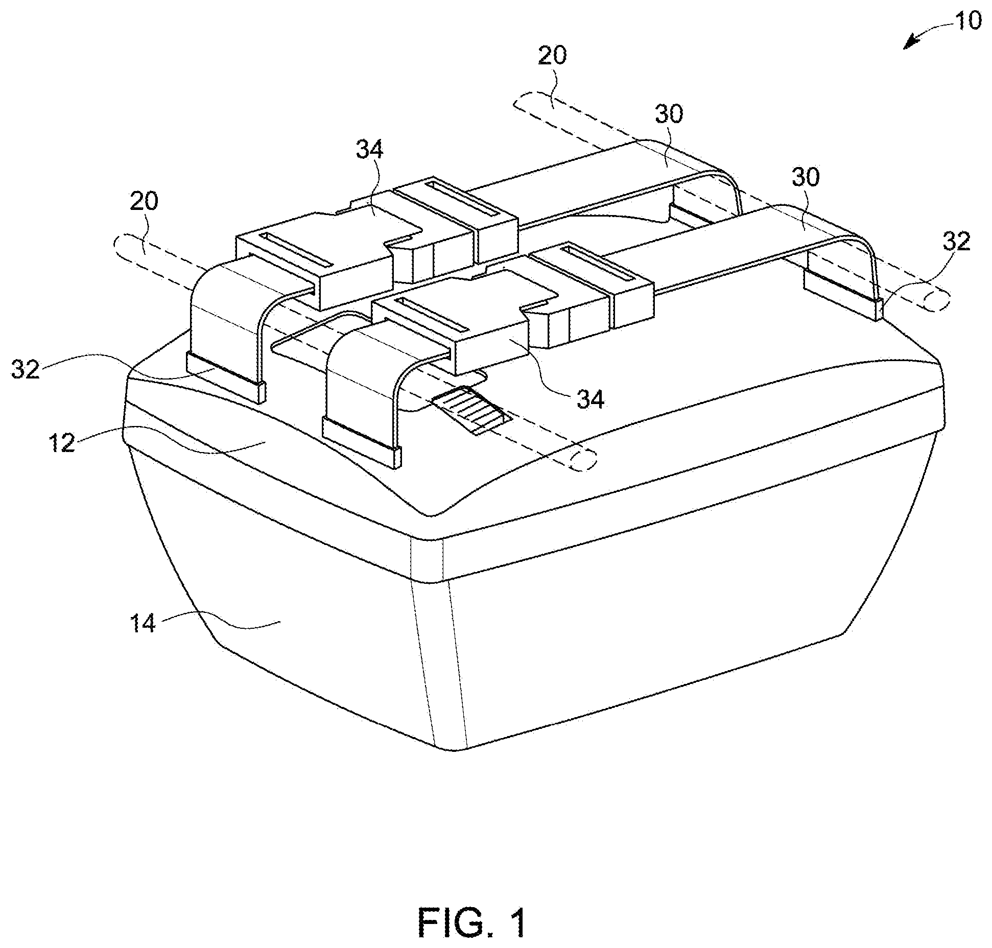 Patent US11774087 Figure 1 – Lamp with vertical travel for security