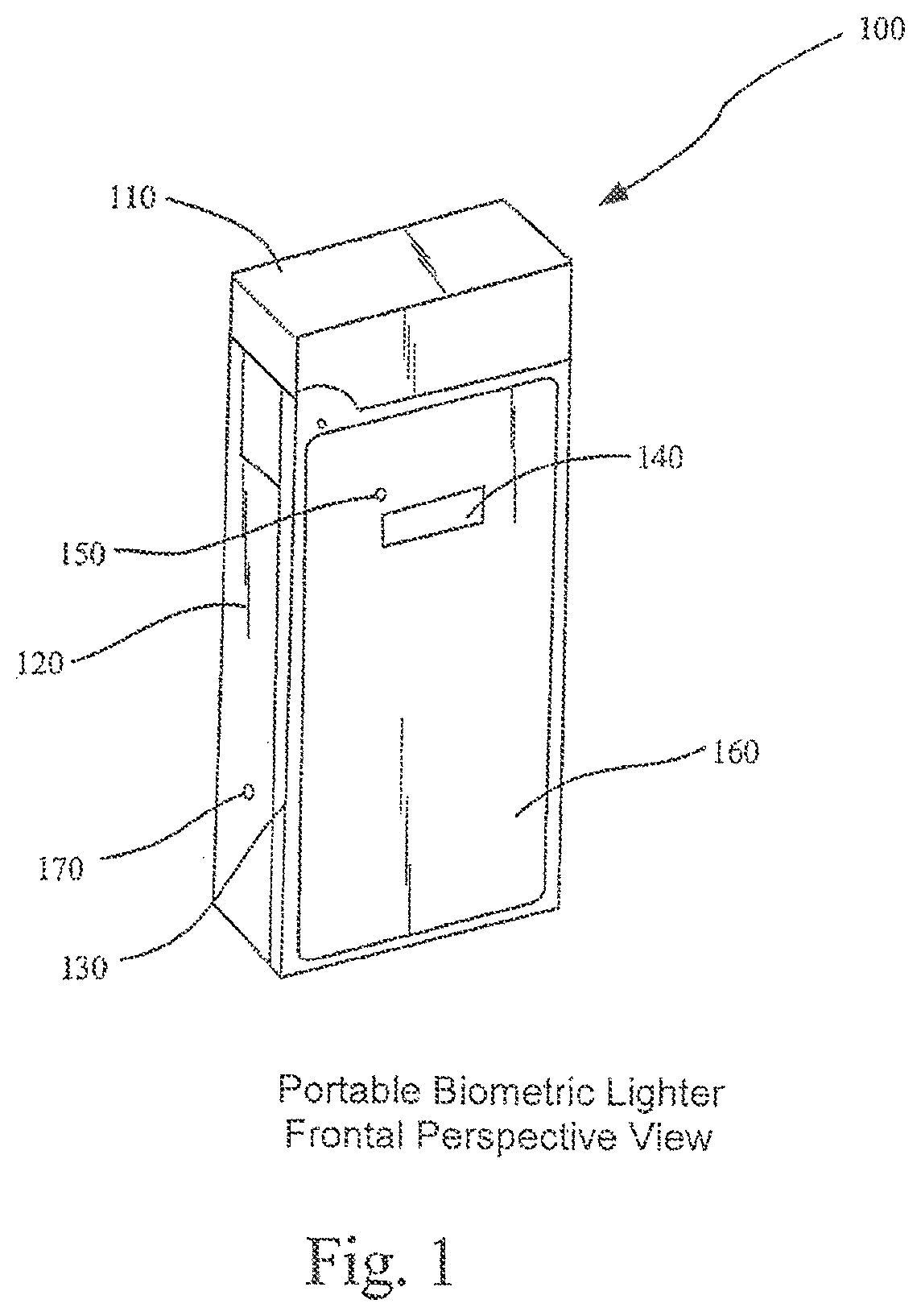 Patent US11774096 — Portable biometric lighter — Figure 1