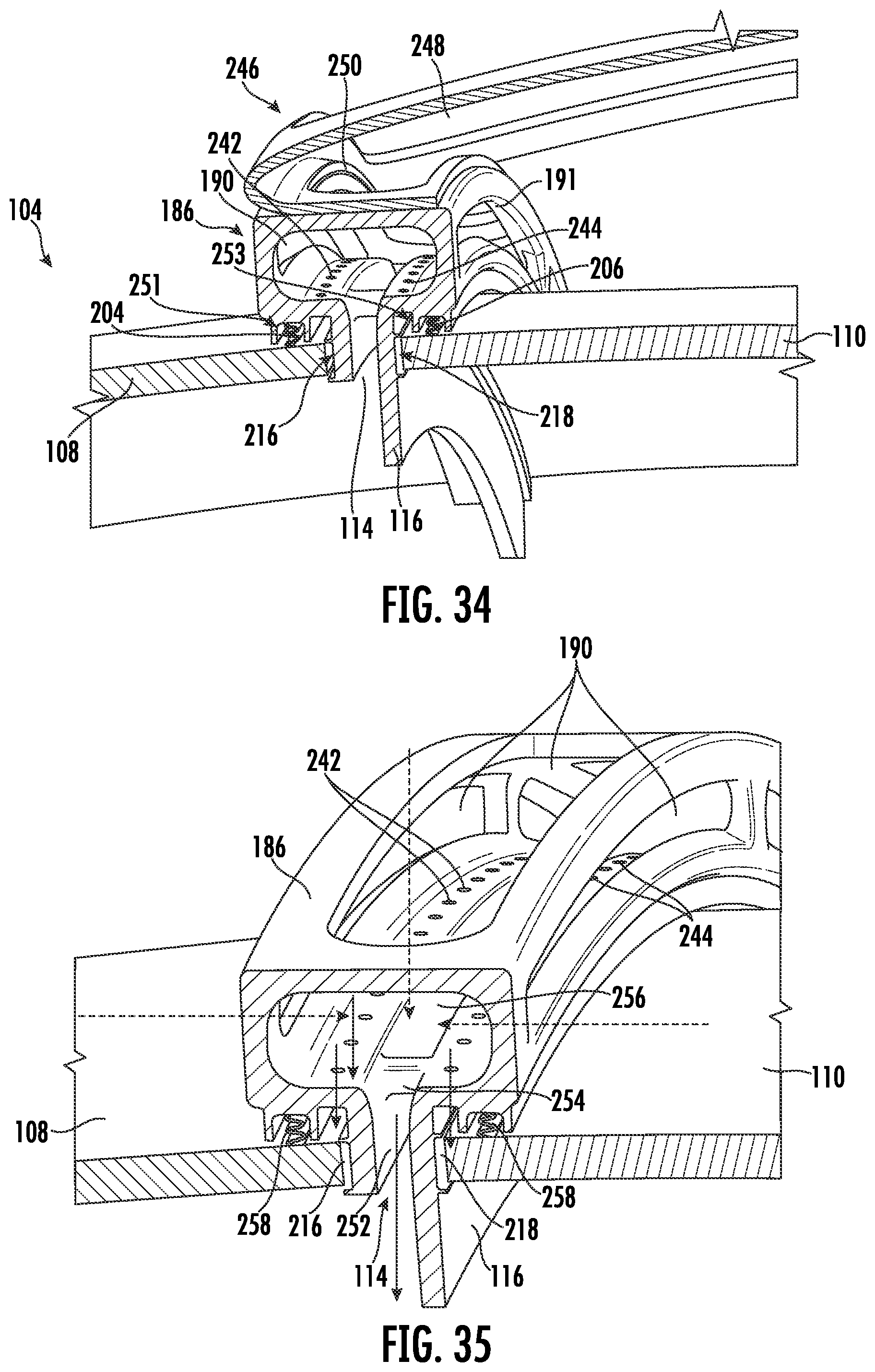 Patent US11774098 Figure 12 – Combustor for a gas turbine engine