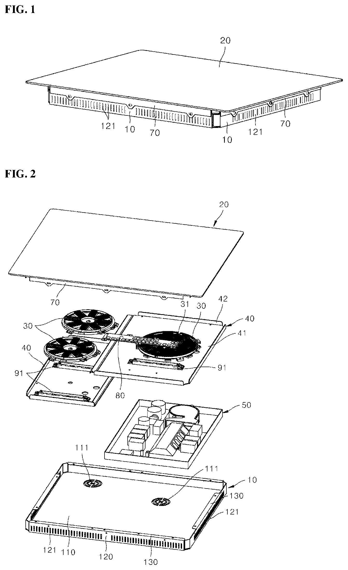 Patent US11774106 — Electric range — Figure 1
