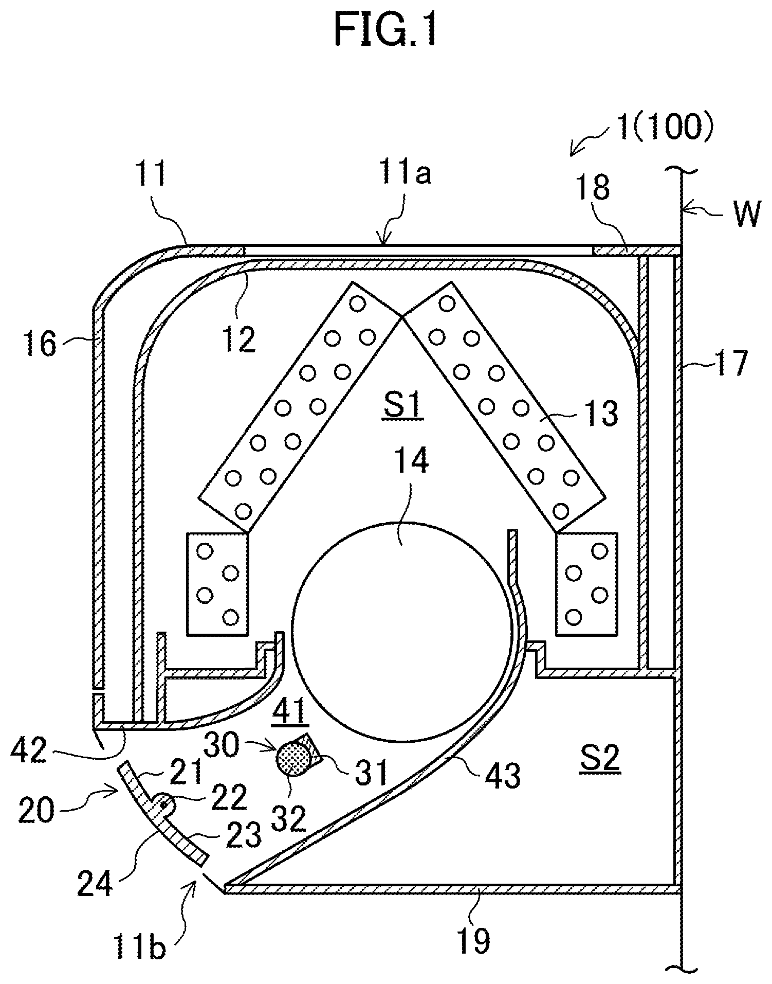 Patent US11774114 — Air treatment device — Figure 1