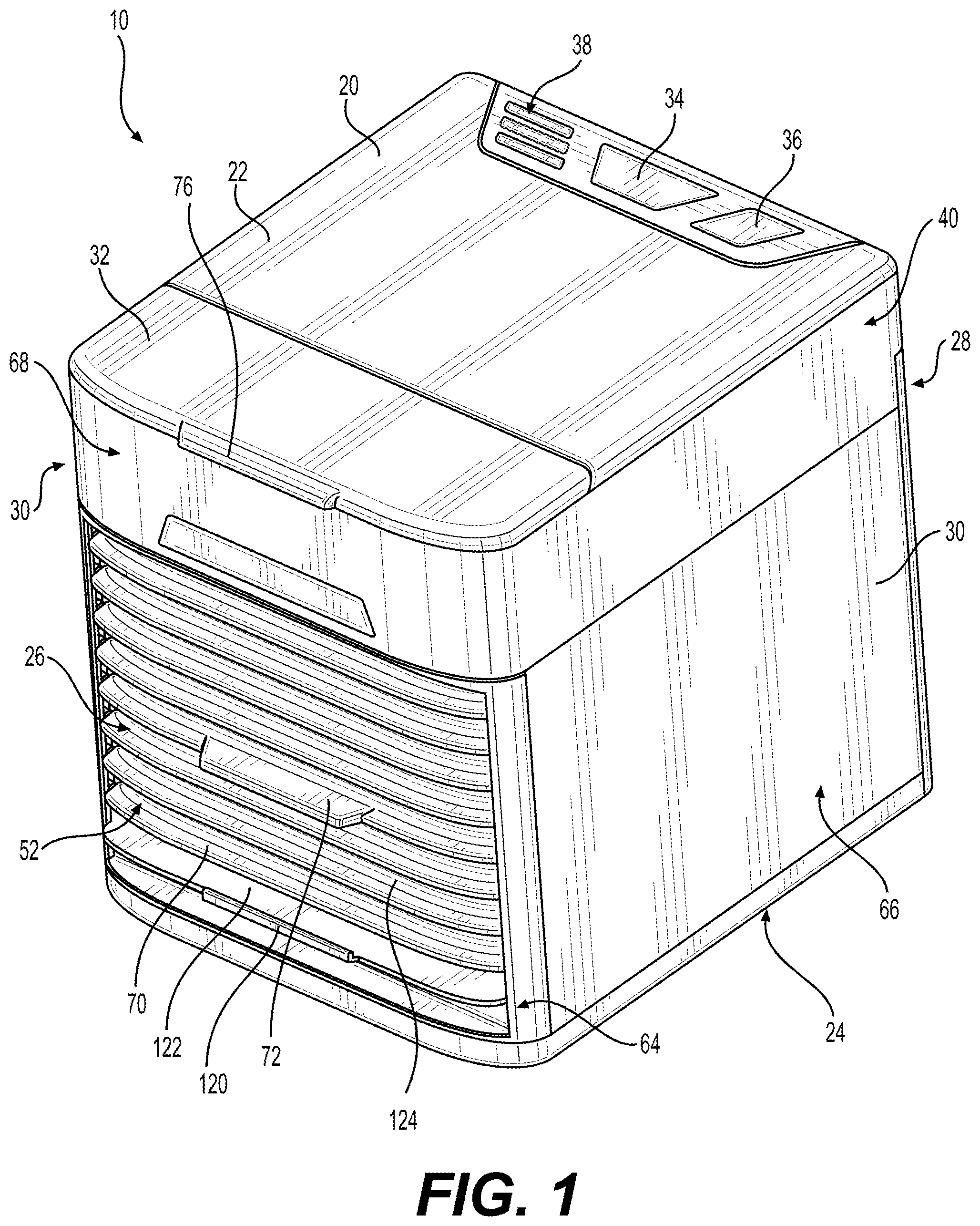 Patent US11774116 — Evaporative air cooling tower — Figure 1