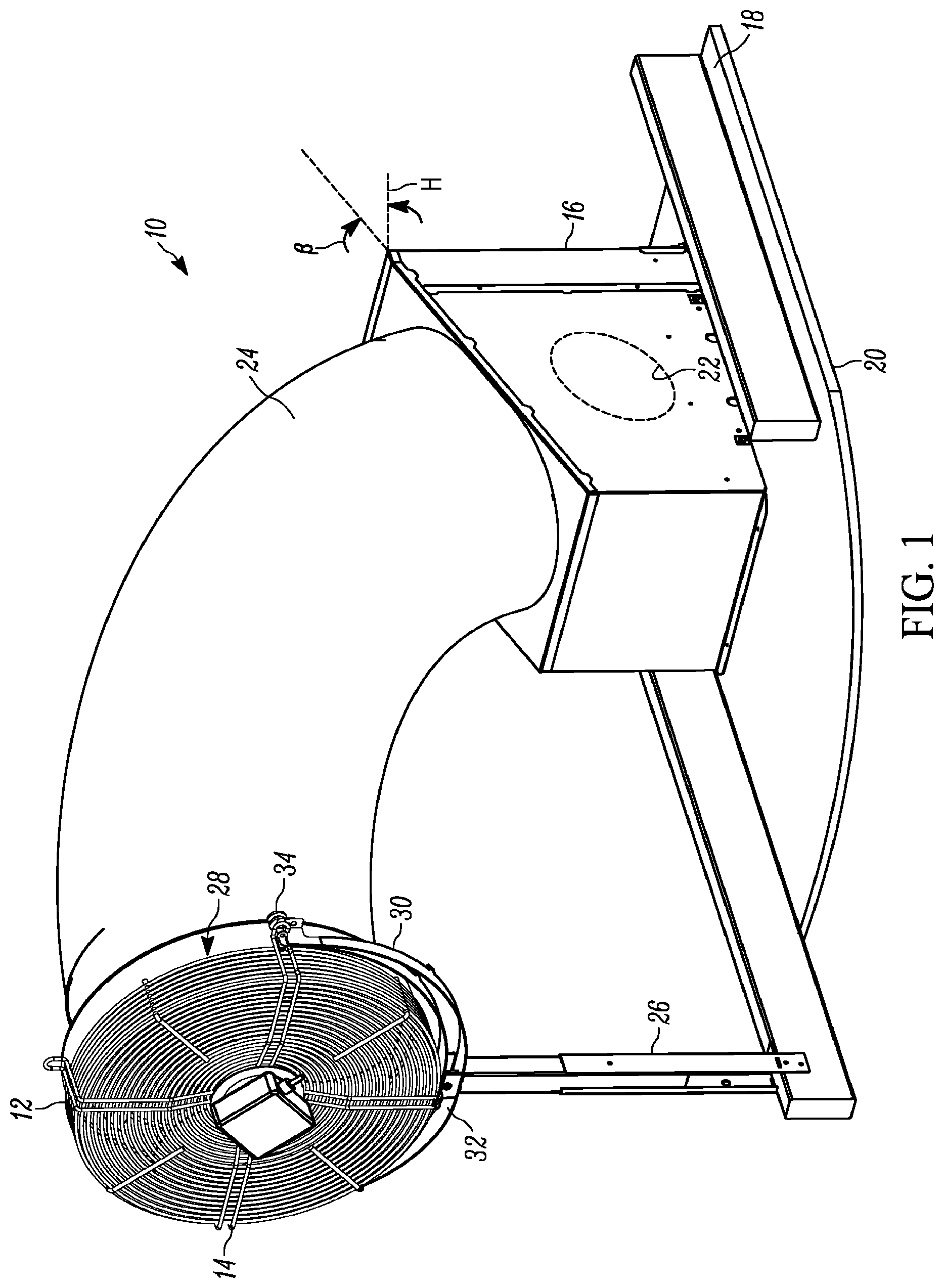Patent US11774119 — Bottom-mounted whole house fan assembly — Figure 1