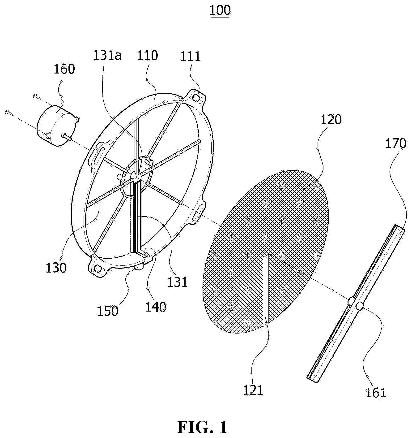 Patent US11774120 — Filter structure capable of removing dust — Figure 1