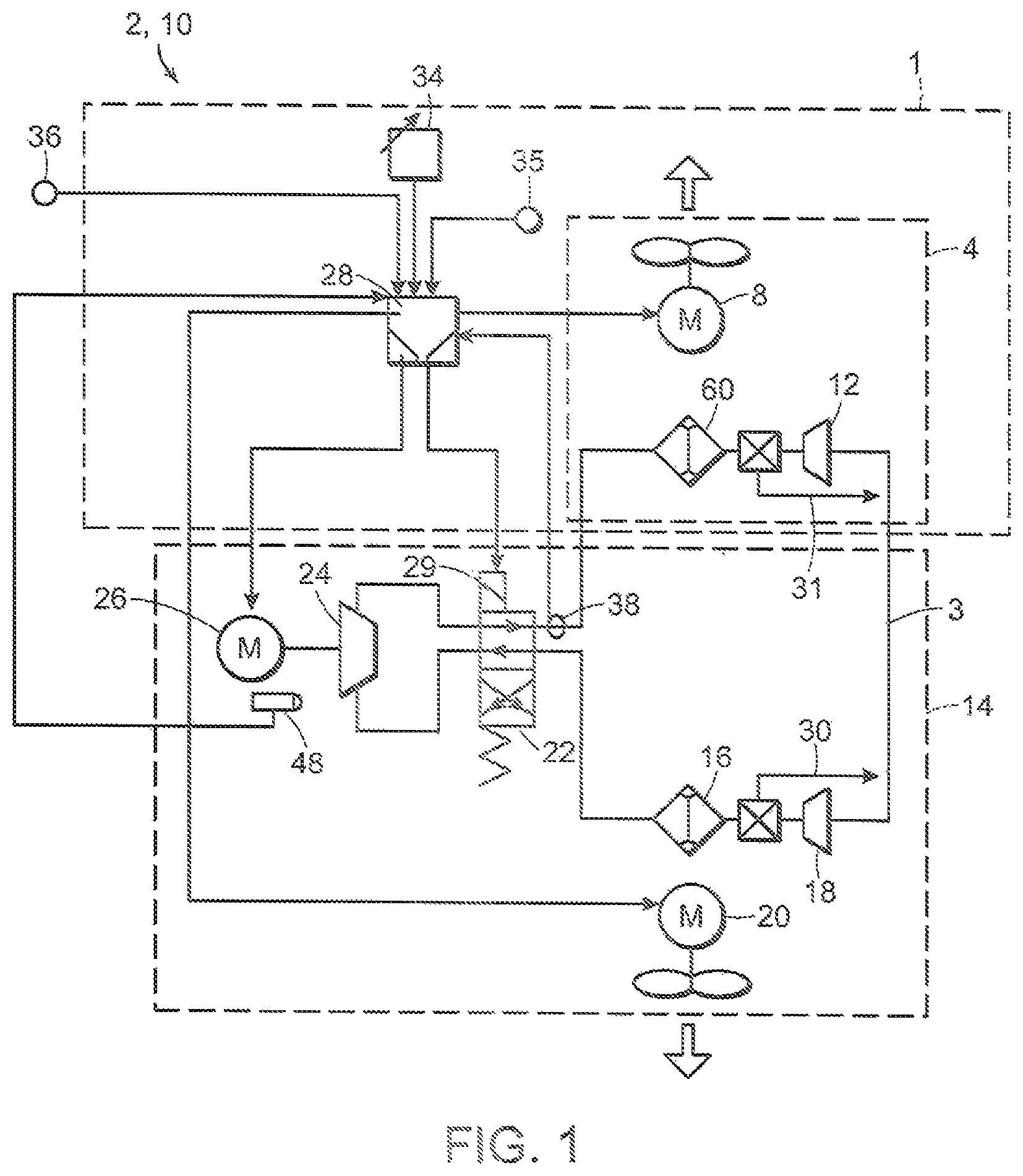 Patent US11774128 — Environmental control unit including maintenance prediction — Figure 1