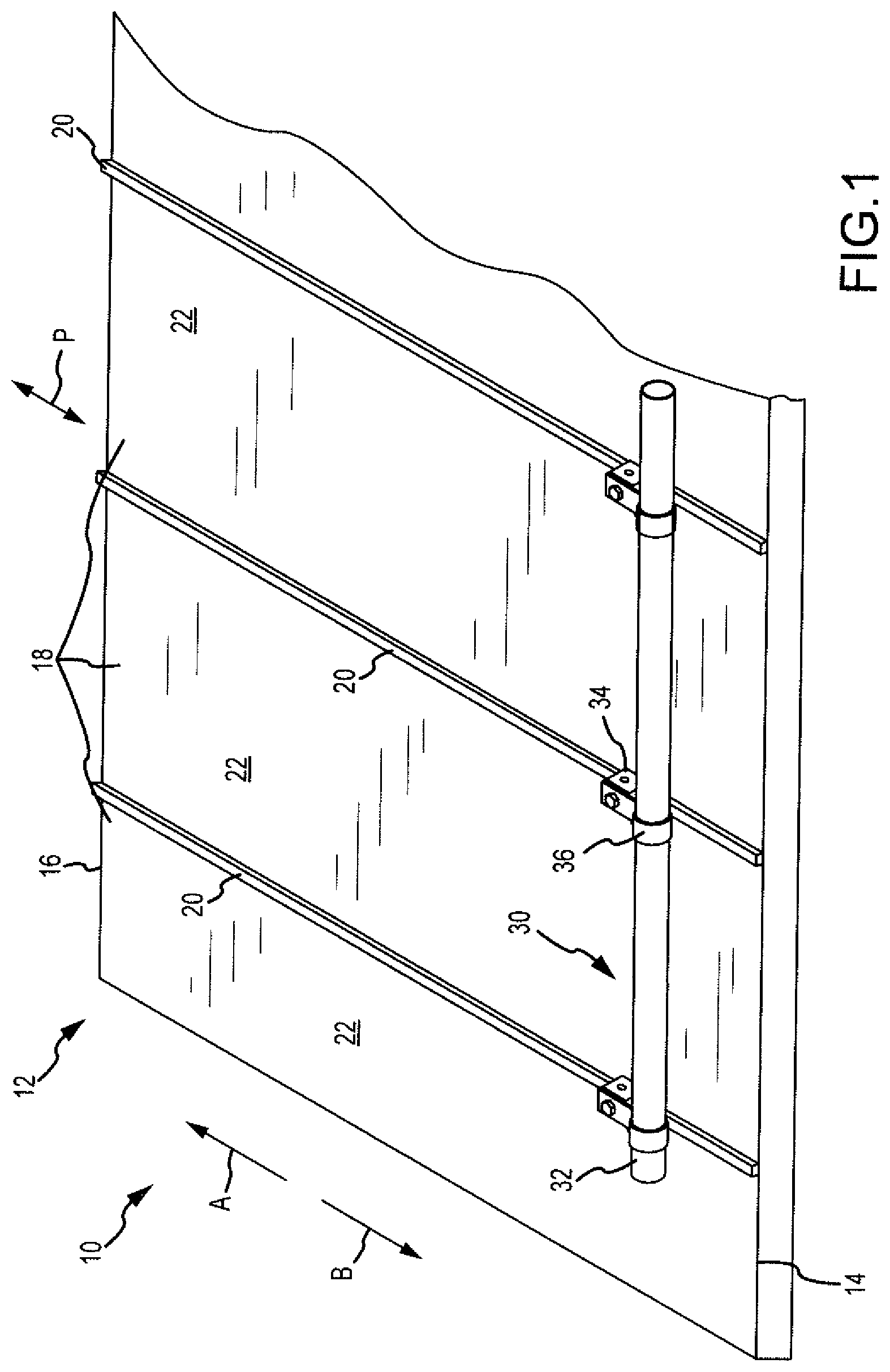 Patent US11774143 — Rail assembly with invertible side-mount adapter for direct and indirect mounting applications — Figure 1