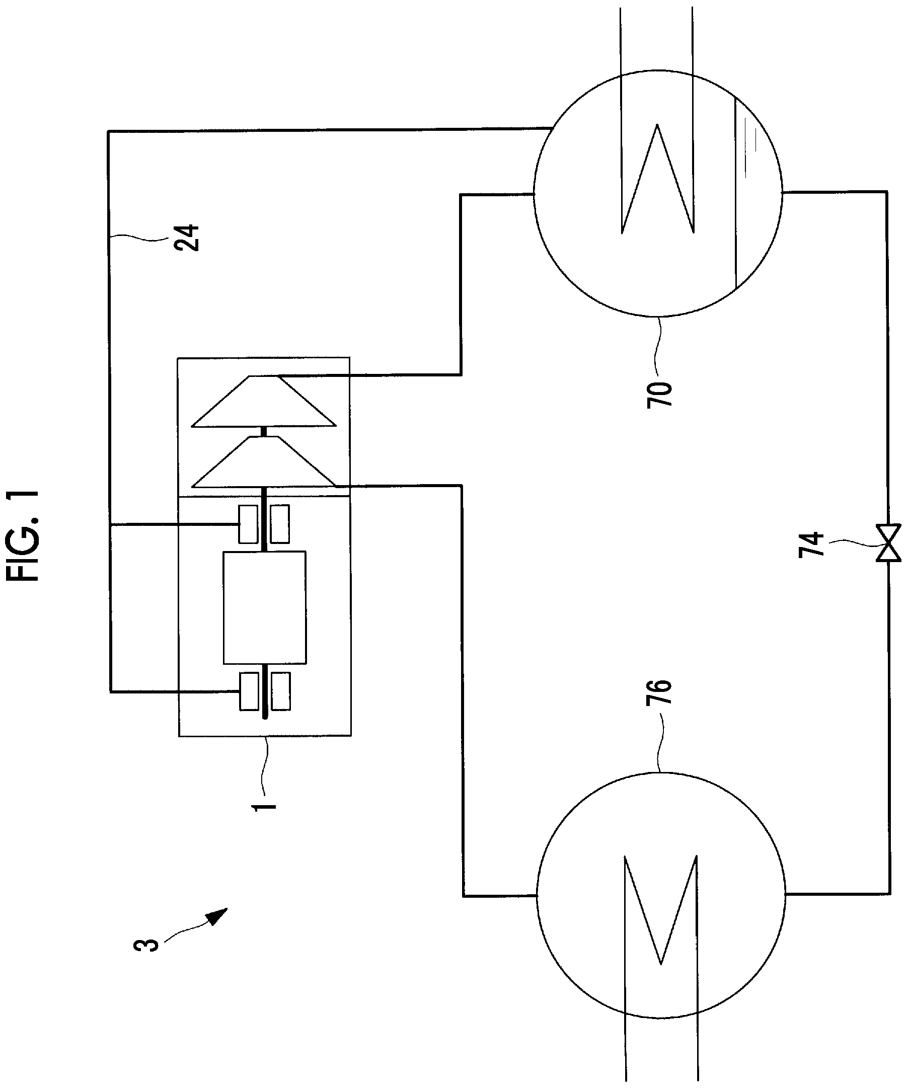 Patent US11774146 — Turbo compressor and centrifugal chiller comprising same — Figure 1
