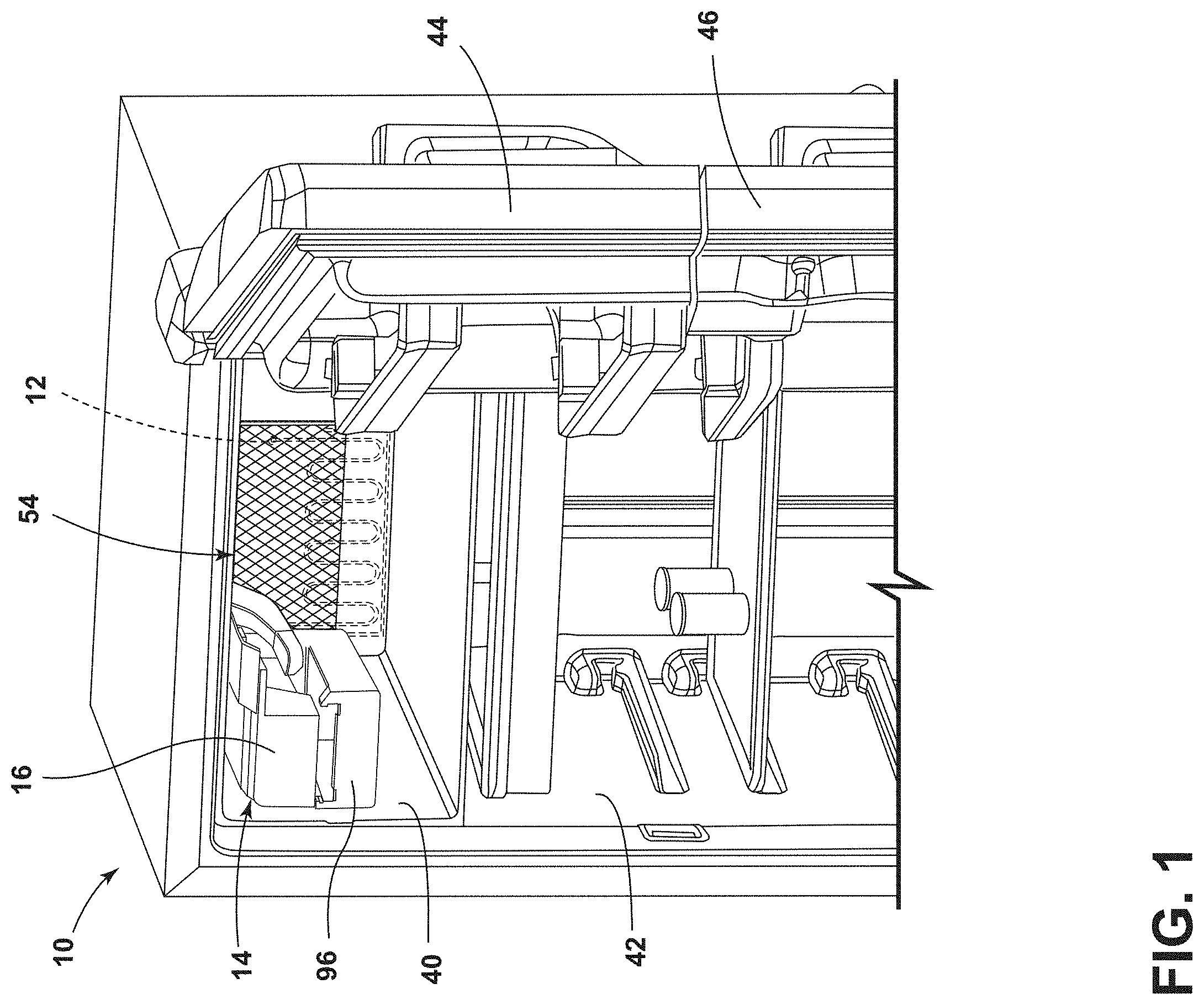 Patent US11774155 — Icemaker assembly — Figure 1
