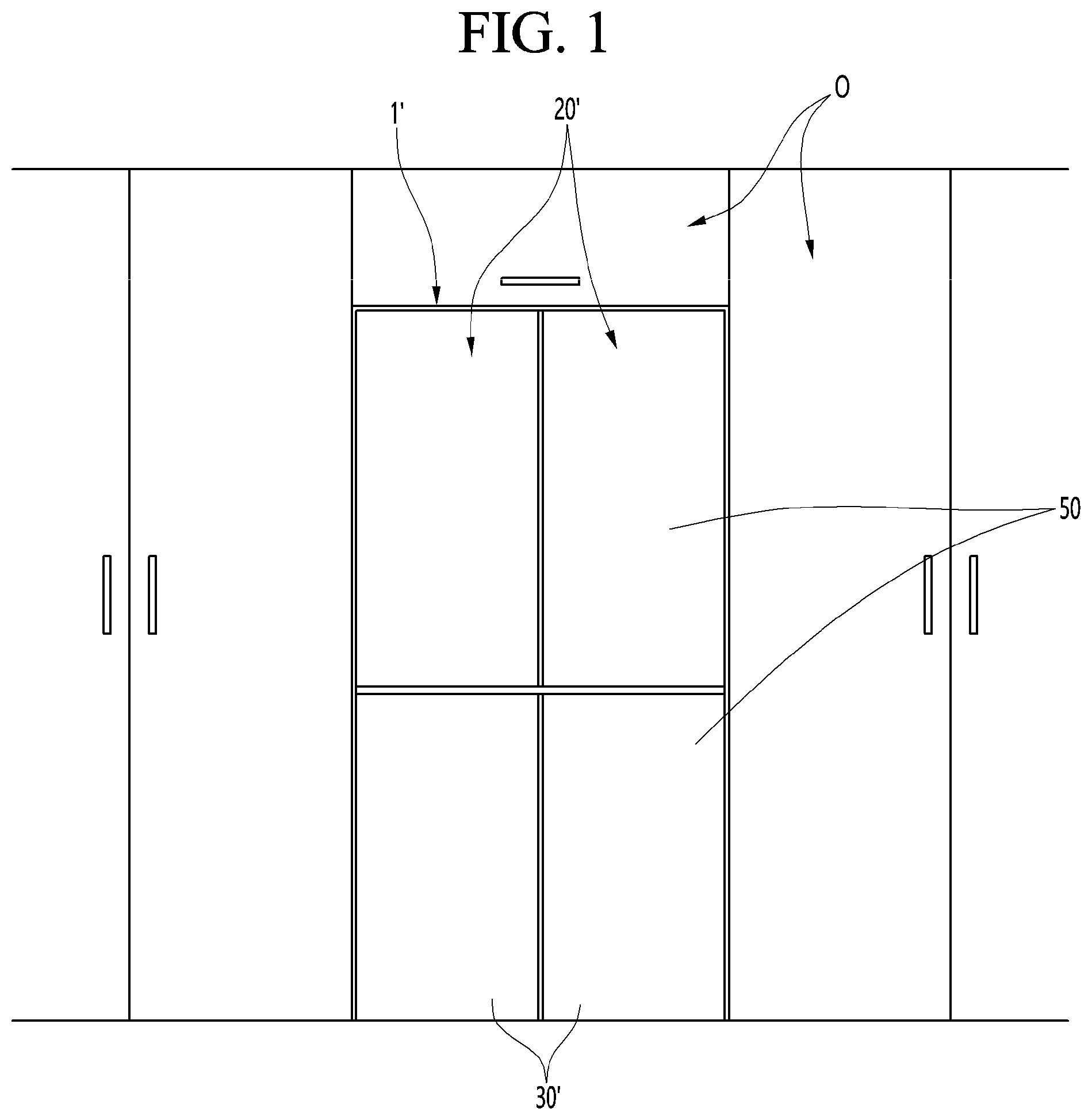 Patent US11774164 — Refrigerator — Figure 1
