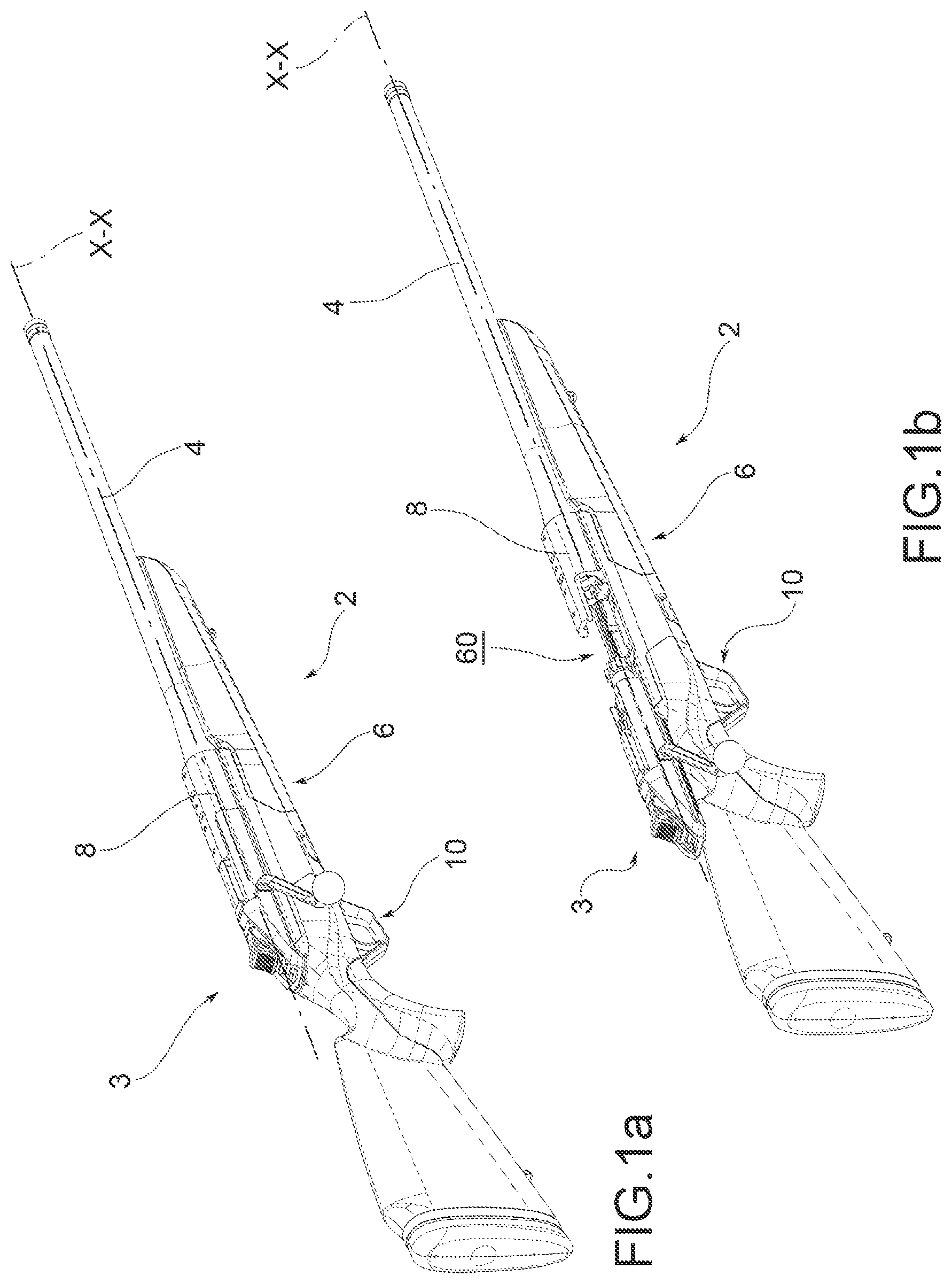 Patent US11774198 — Rifle with recoil group — Figure 1