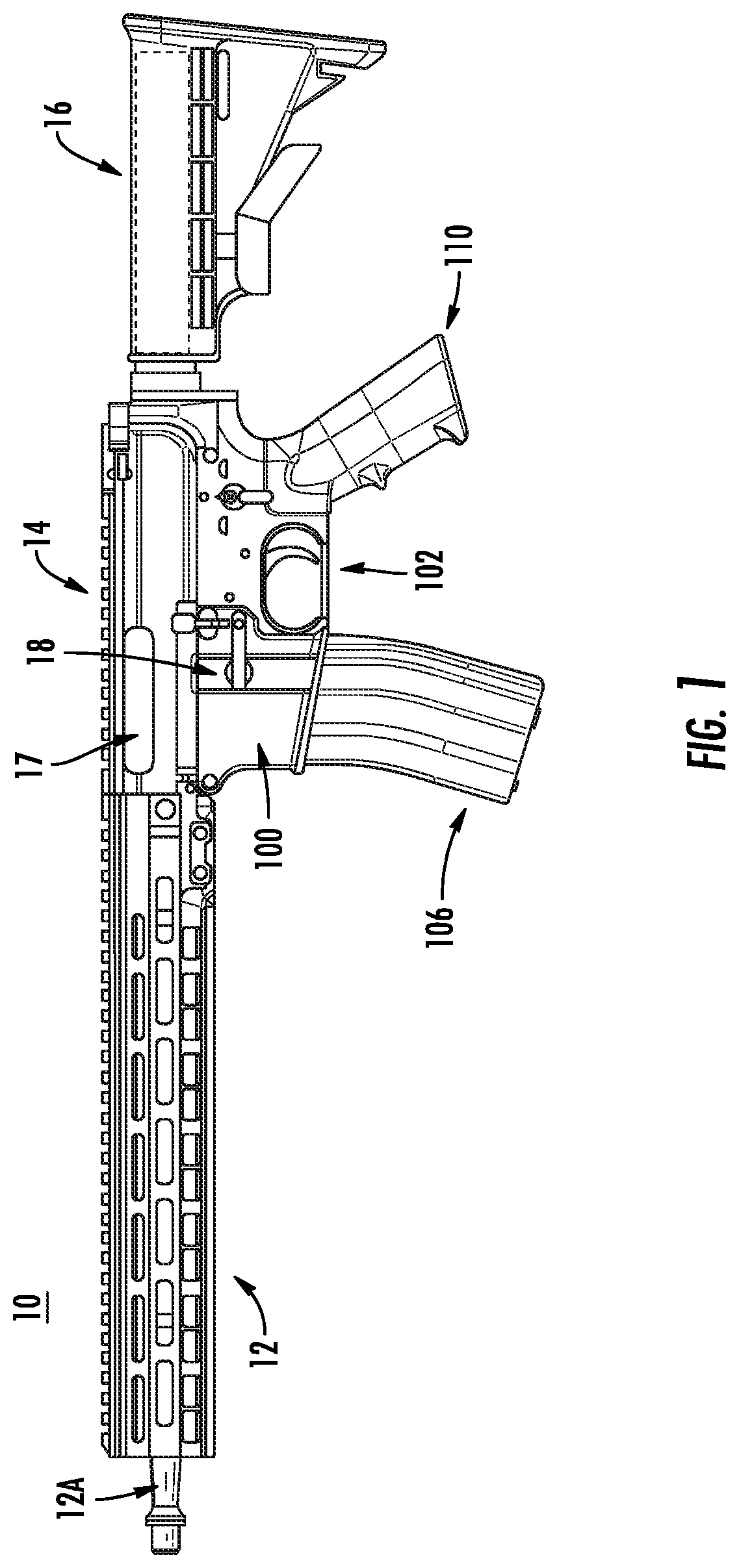 Patent US11774206 — Firearm muzzle brake — Figure 1