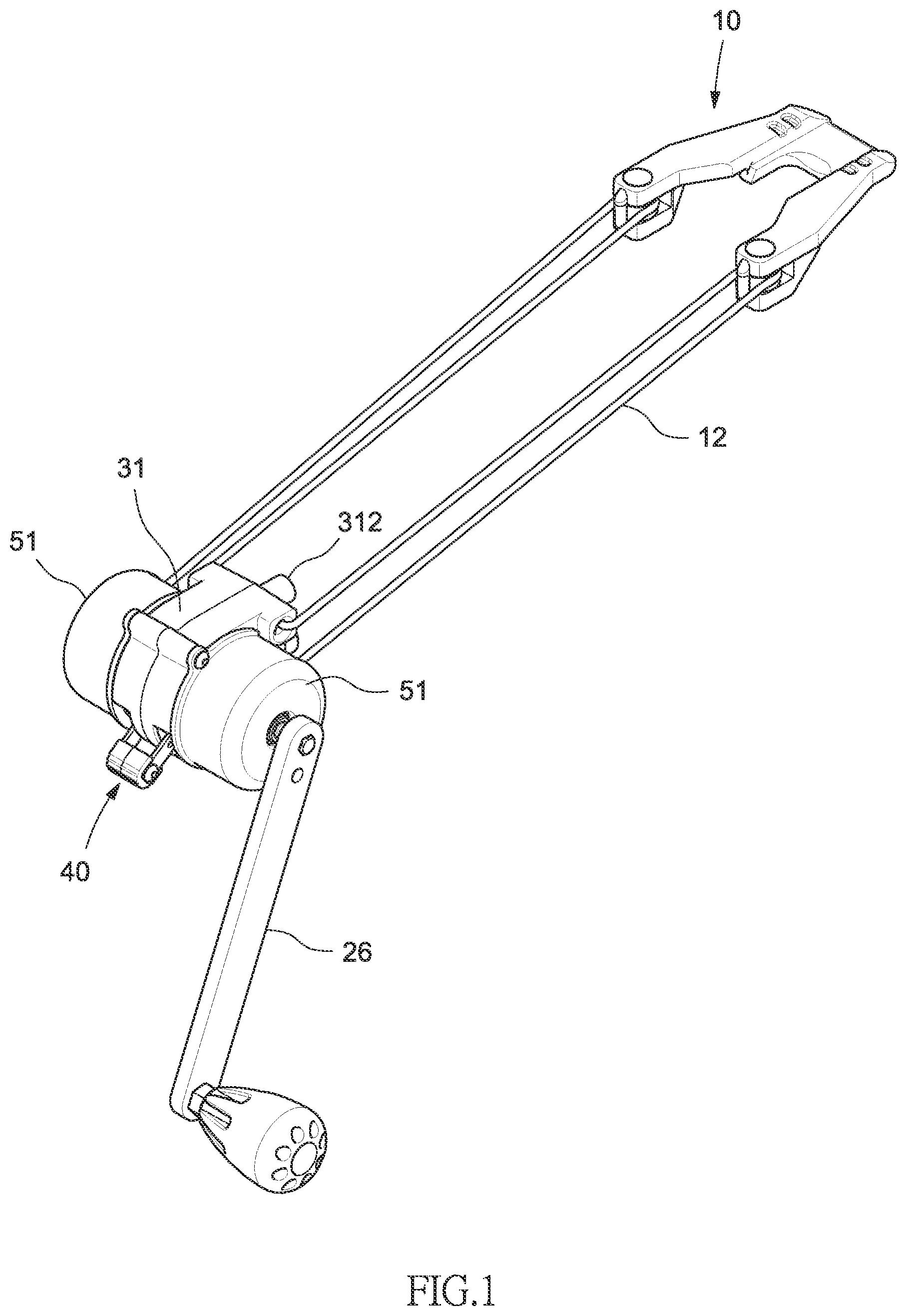 Patent US11774210 — Silent cocking device for a crossbow — Figure 1