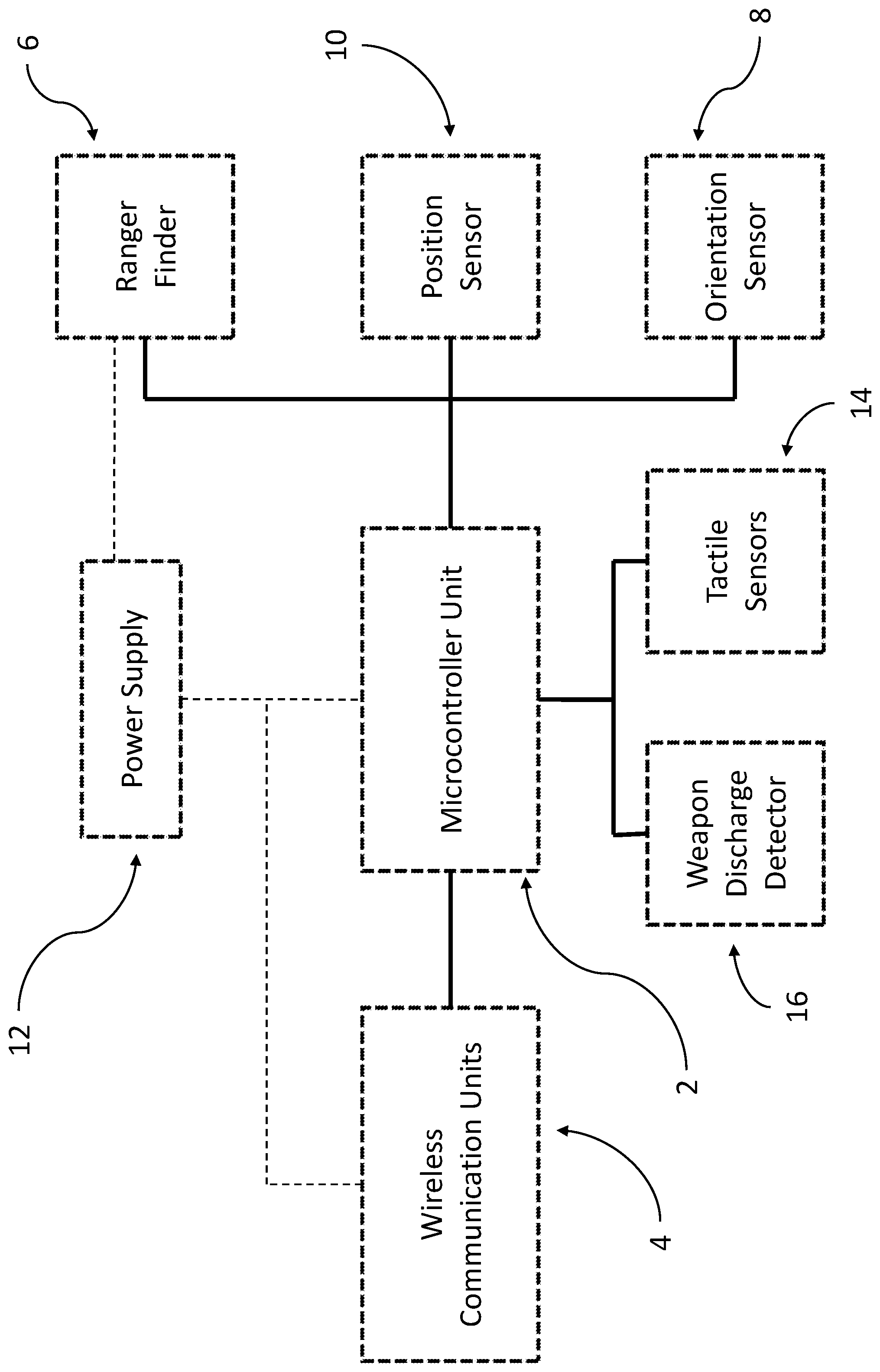 Patent US11774218 — Systems and methods for measuring and communicating tactical battlefield information — Figure 1