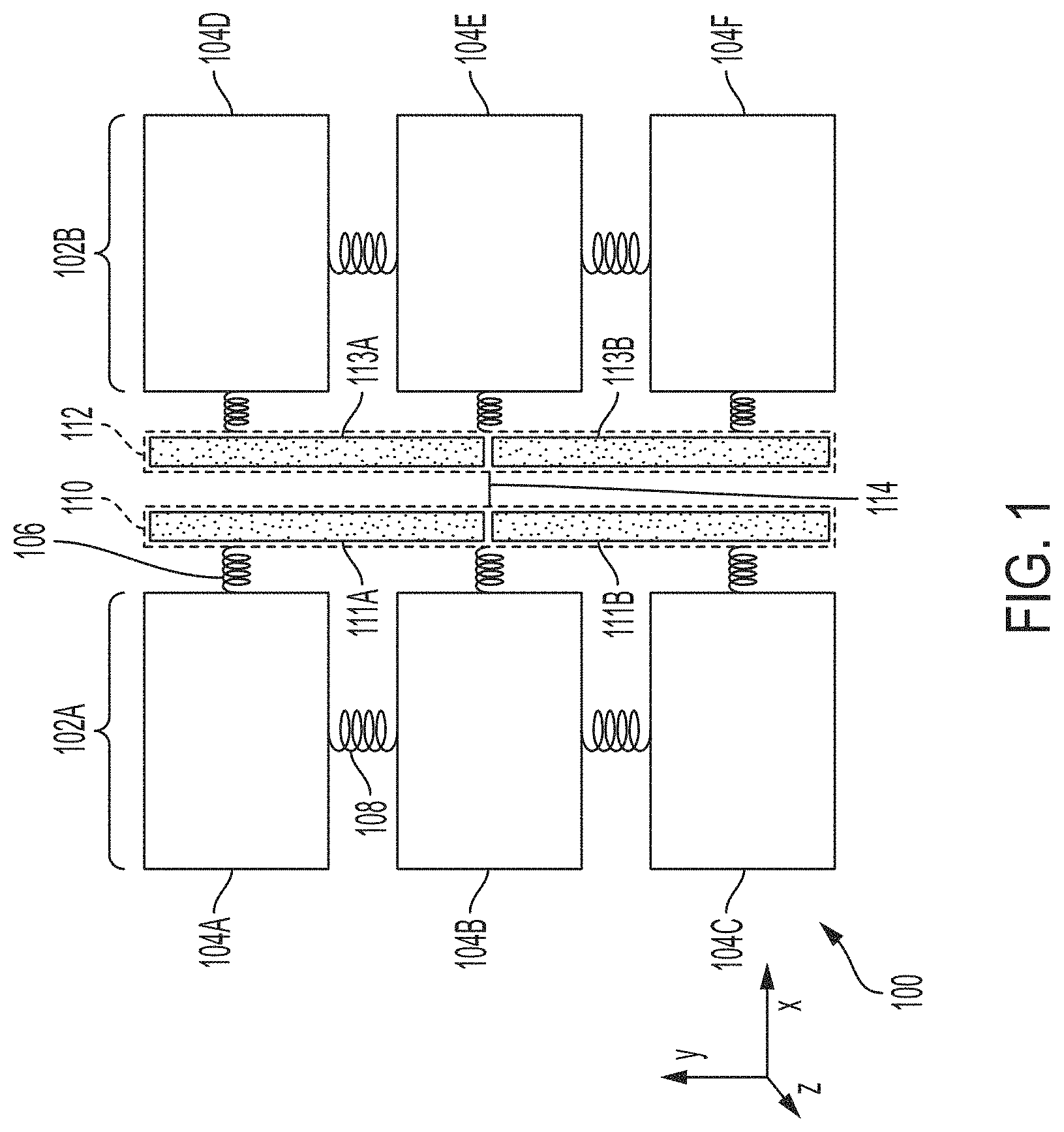 Patent US11774244 — 3-axis gyroscope with rotational vibration rejection — Figure 1